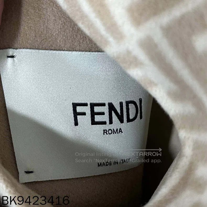 Fendi Fendi Khaki-colored mixed fur and leather reversible cashm Size XXS / US 00 / IT 34 - 9 Thumbnail