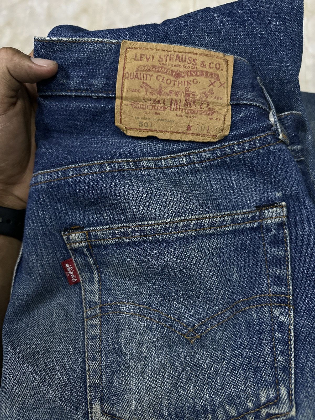 Levi's Vintage Levis 501 Redline 🎌💥 Size US 30 / EU 46 - 6 Thumbnail