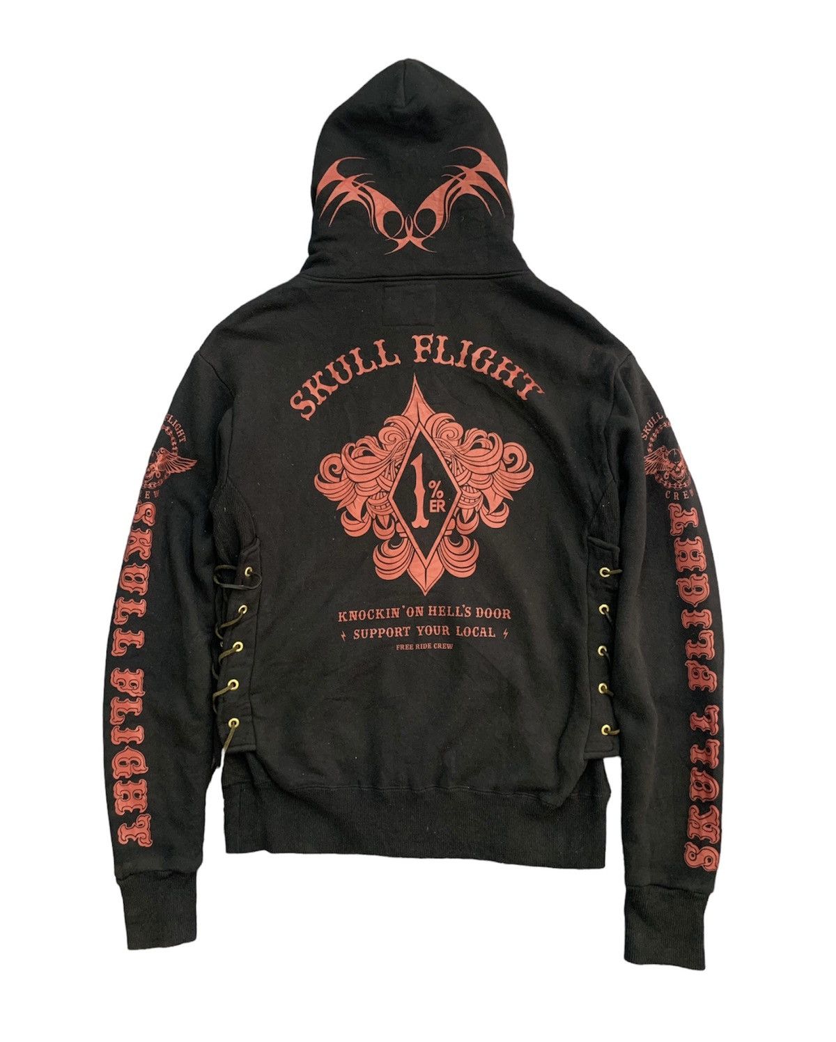 Hysteric Glamour Japanese Brand SKULL FLIGHT Rider Affliction Flak Sweater Size US M / EU 48-50 / 2 - 1 Thumbnail