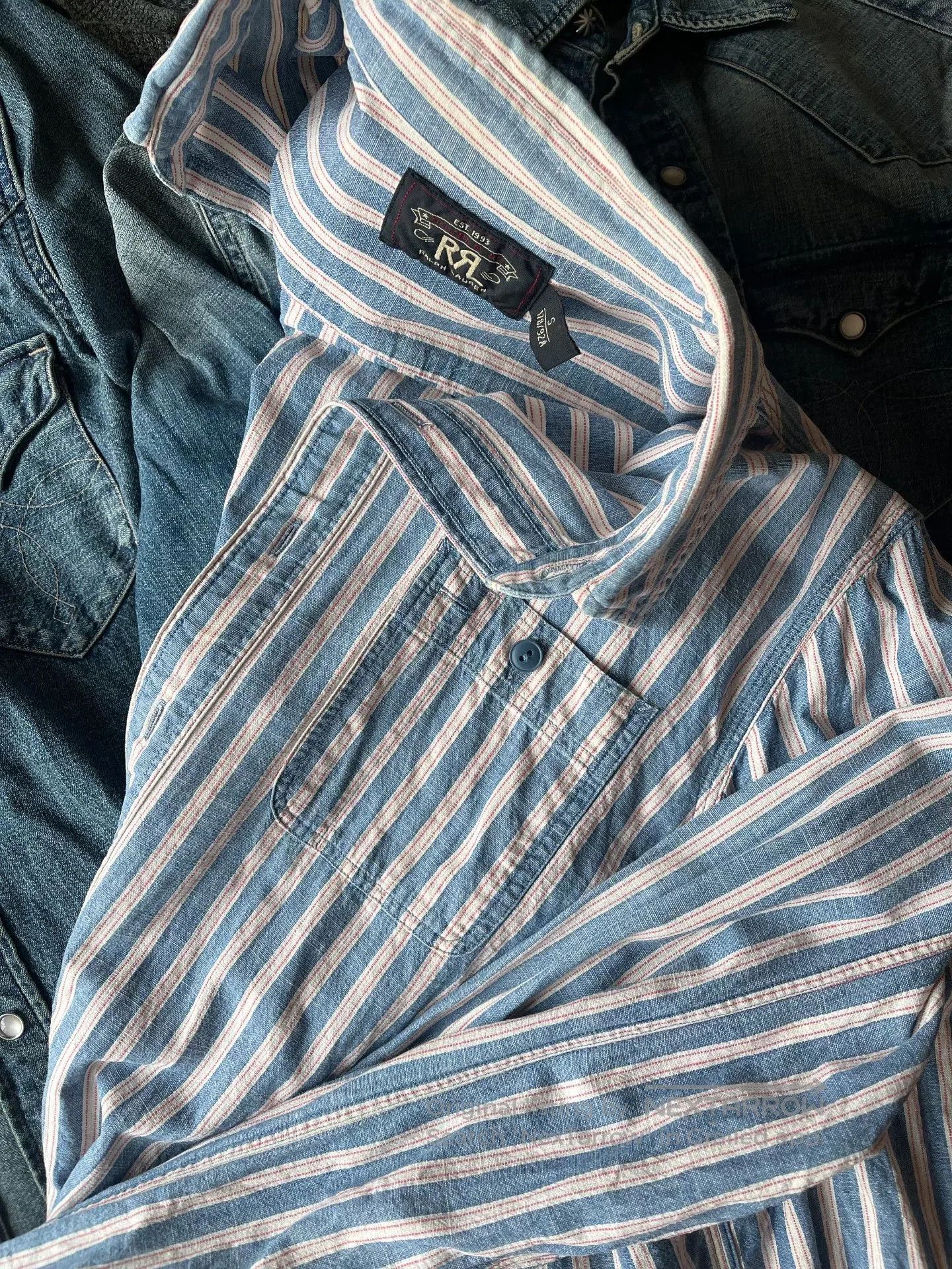 RRL Ralph Lauren RRL Double RL Western Stripe Shirt. Size US S / EU 44-46 / 1 - 7 Thumbnail