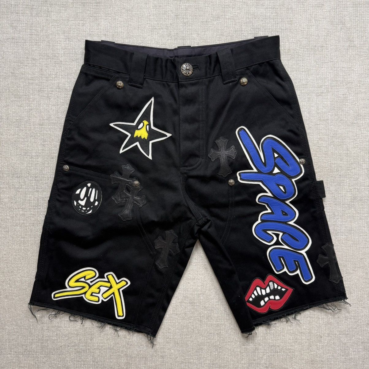Chrome Hearts Chrome Hearts Mattyboy Patches Short Size US 27 - 1 Thumbnail