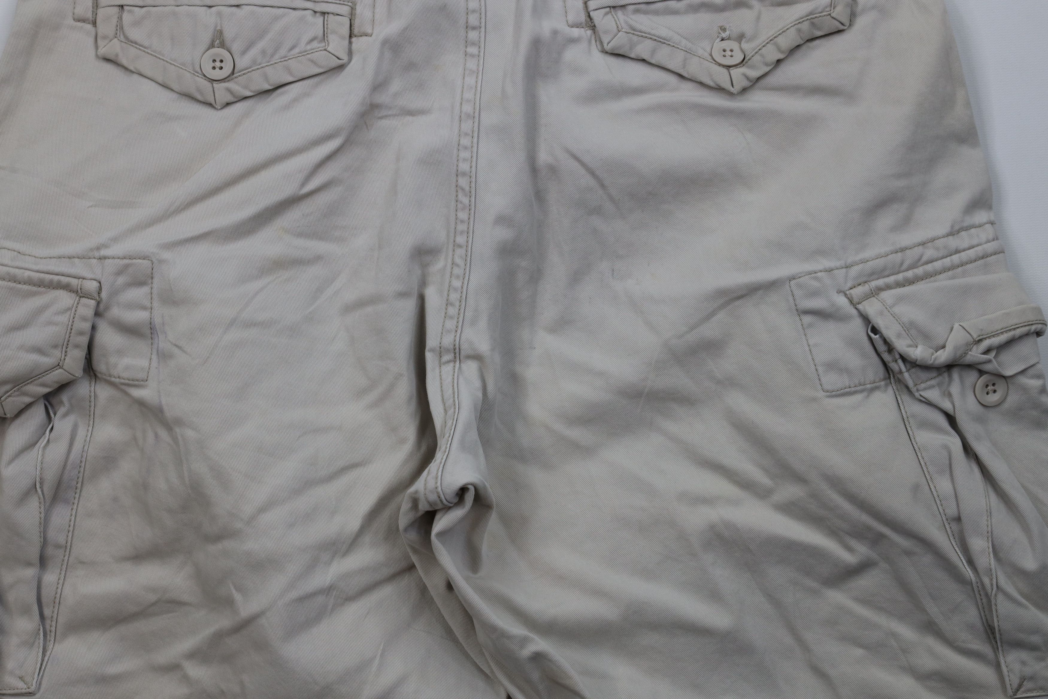 Ralph Lauren Vintage 90s Ralph Lauren Cargo Shorts Beige Cotton Size US 34 / EU 50 - 12 Thumbnail