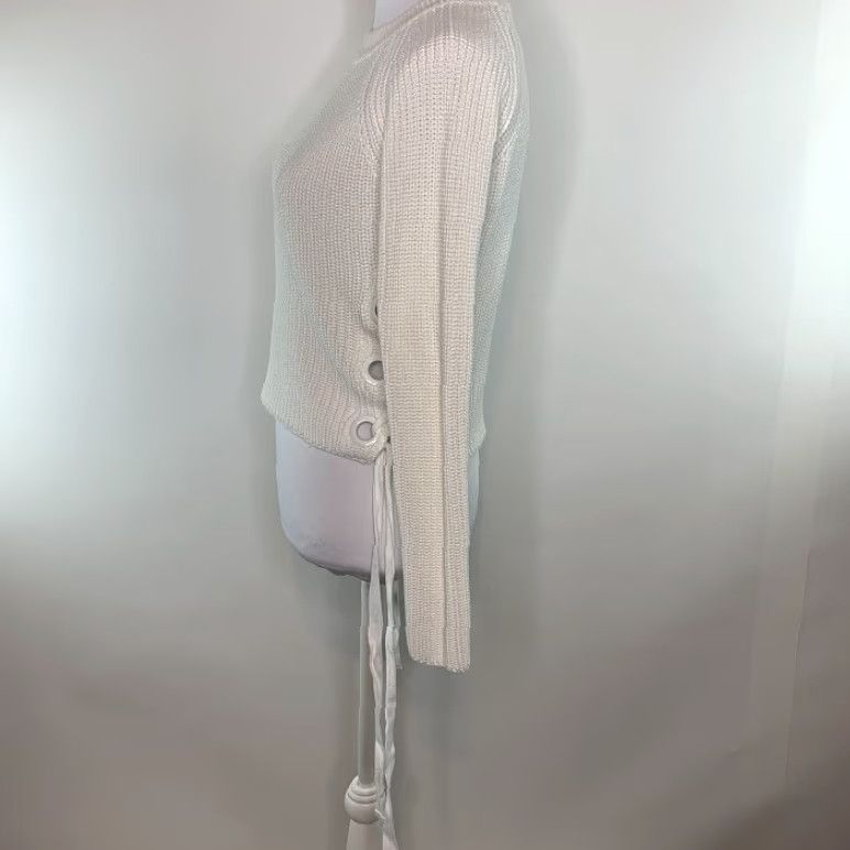 Both BLUE BLUSH Womens S Top Pullover Sweater Crew Neck Crop White Size S / US 4 / IT 40 - 5 Thumbnail