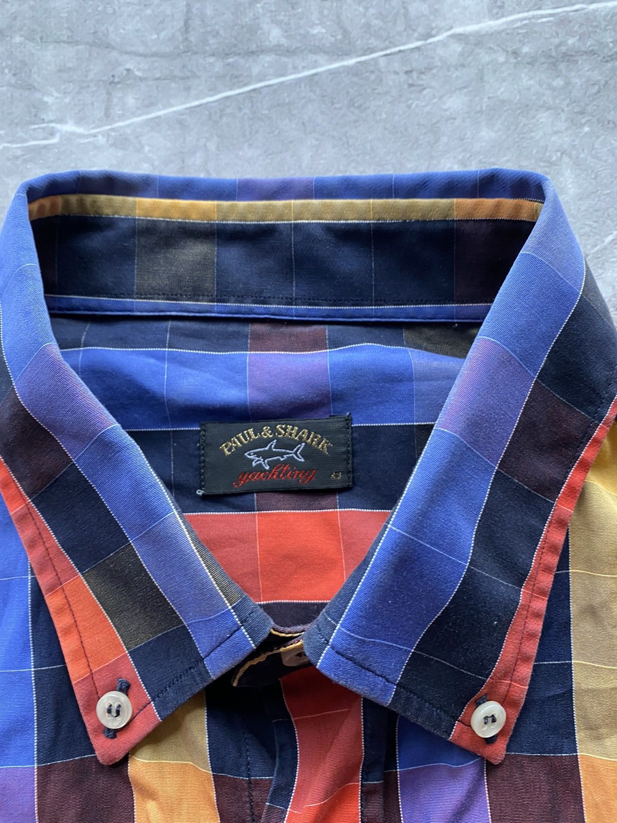 Paul & Shark Paul & Shark Yachting Geometric Shirt Button Made in Italy Size US XL / EU 56 / 4 - 7 Thumbnail