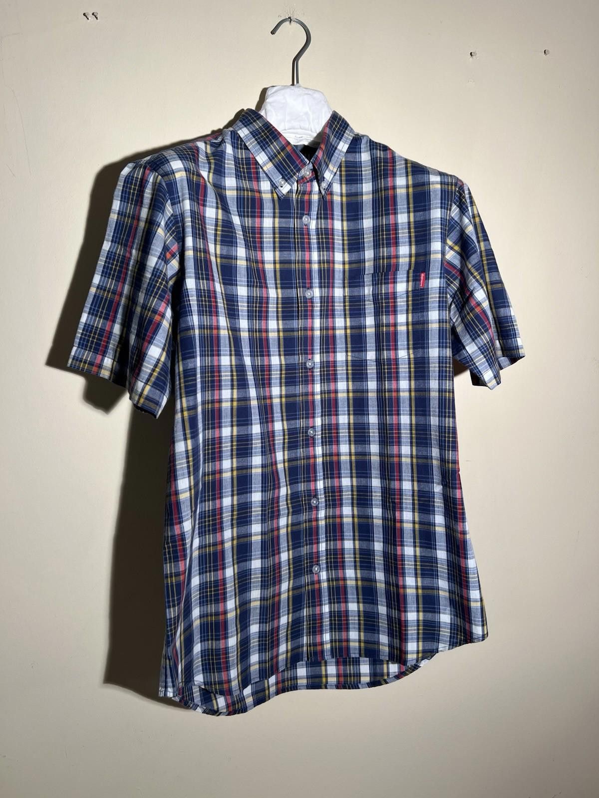 Supreme SUPREME S/S COTTON PLAID SHIRT BLUE LARGE Size US L / EU 52-54 / 3 - 3 Thumbnail