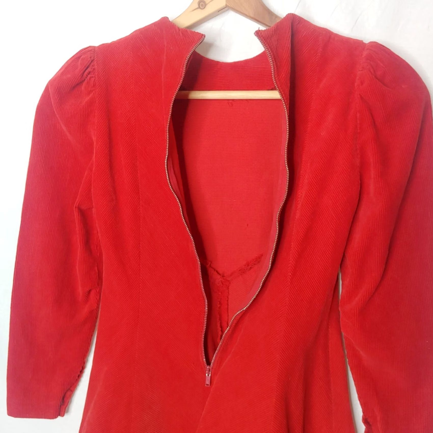 Hudson VINTAGE J L HUDSON CALIFORNIA FASHIONS Girls Dress Red Corduroy Bells Zip 40s/50s Christmas Party Girls Size ONE SIZE - 6 Thumbnail