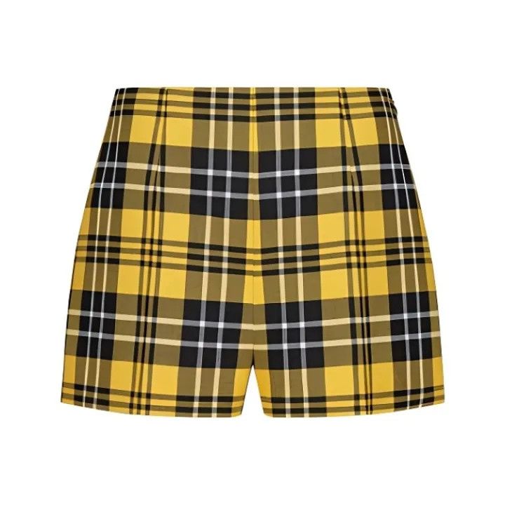 Dior Dior Plaid Knitted Casual Shorts for Women 0079 Size 40" / US 18 - 1 Thumbnail