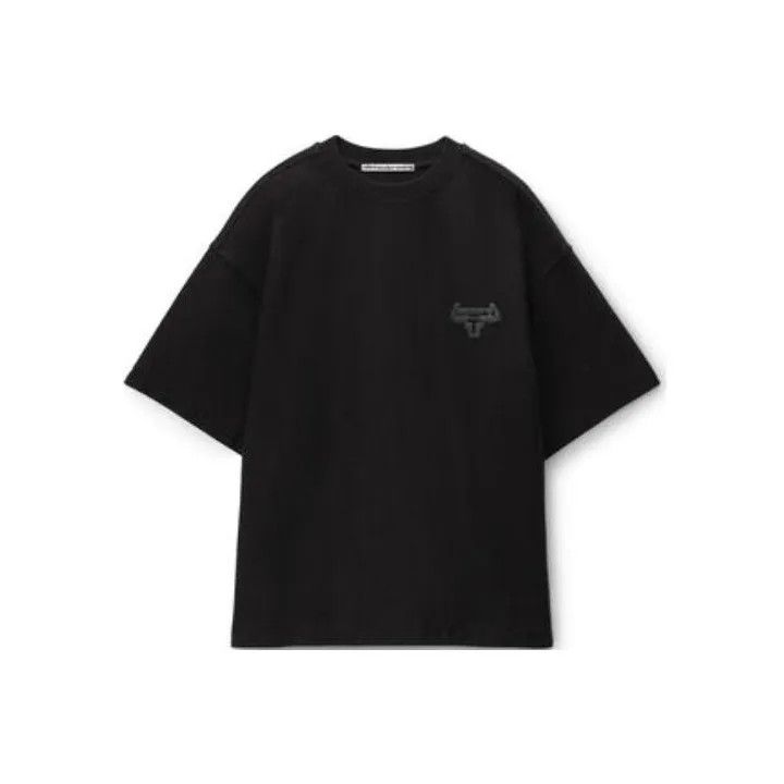Alexander Wang Alexander Wang Solid Black Short Sleeve T-Shirt 0079 Size L / US 10 / IT 46 - 1 Thumbnail