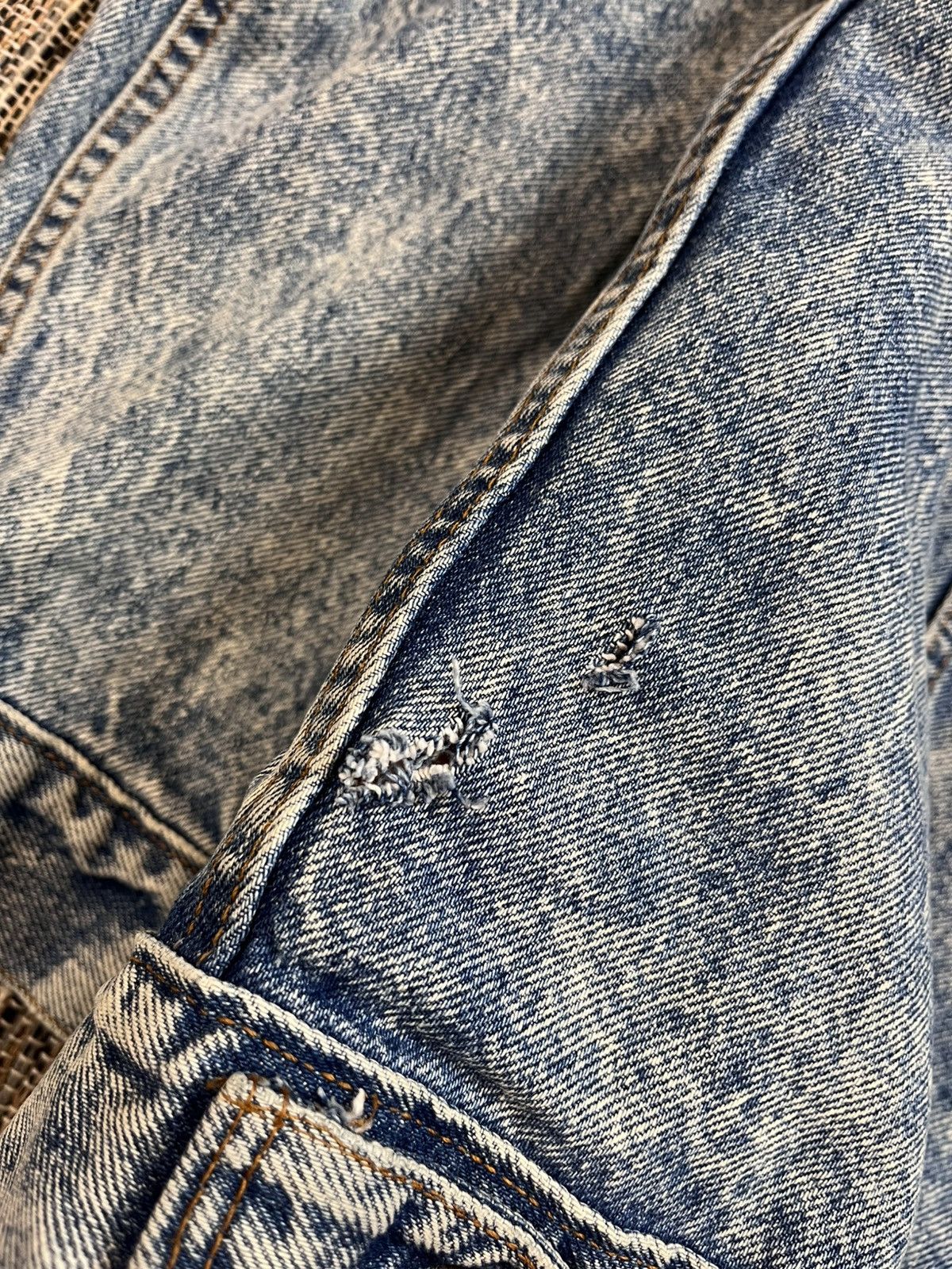 Handmade × Levi's × Vintage Vintage Levis Denim Jacket hand made distressed 90s Size XL / US 12-14 / IT 48-50 - 17 Thumbnail