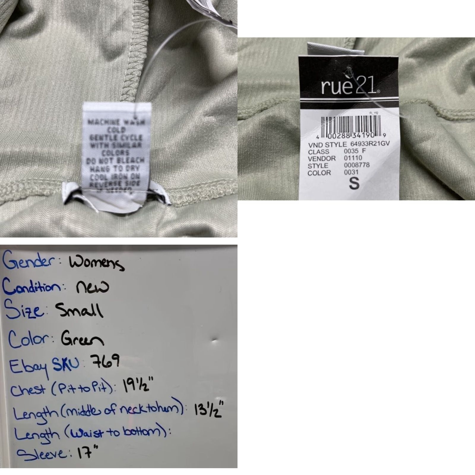 Vintage Rue21 Cropped Hoodie Womens S Green Good Vibes Long Sleeve Stretch Half Zip New Size S / US 4 / IT 40 - 8 Thumbnail