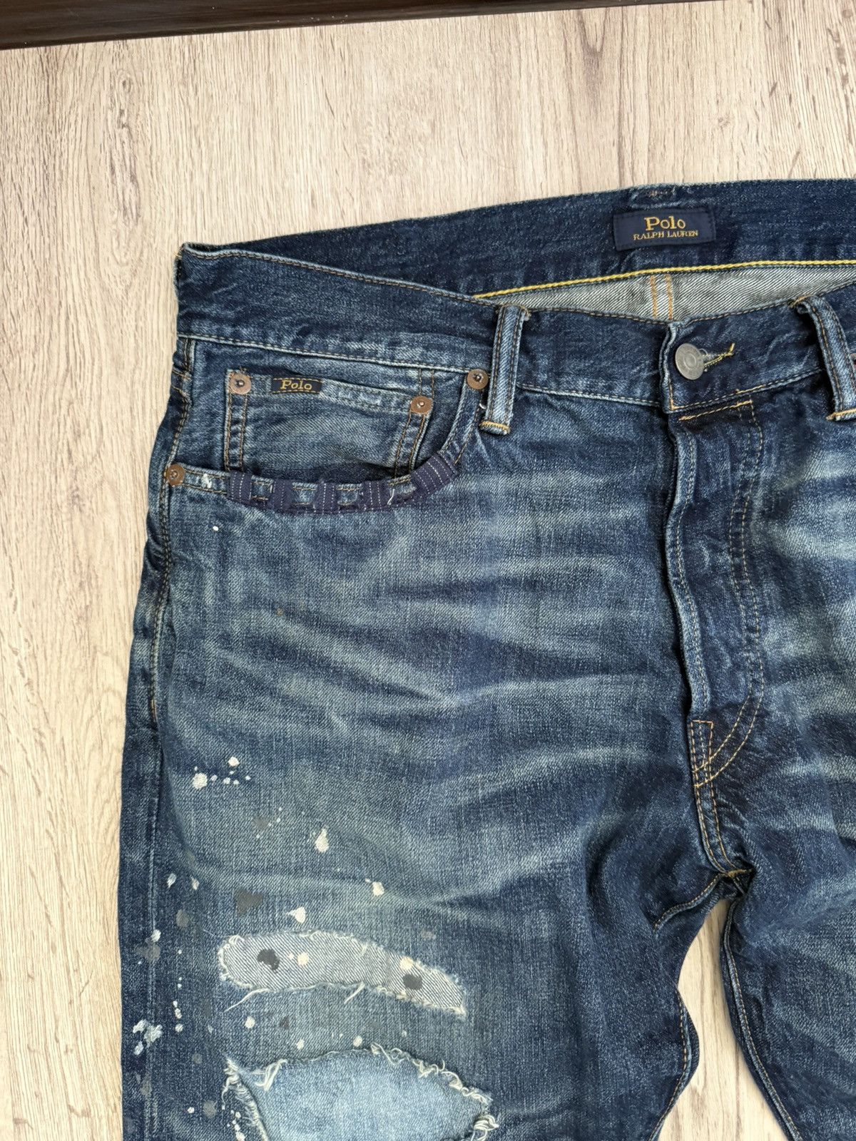 Polo Ralph Lauren Polo Ralph Lauren Varick Slim Straight Distressed Jeans Size US 34 / EU 50 - 7 Thumbnail