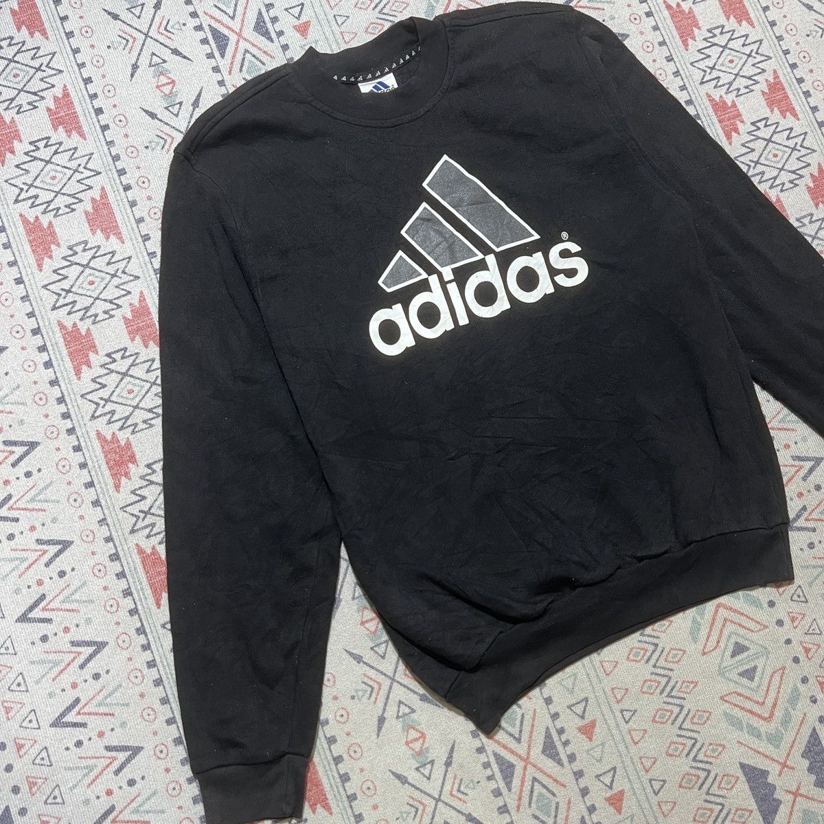 Vintage 90s Adidas Rugby Football Sweatshirt Crewneck Made In Japan Big Logo Pullover Jumper popular Size L