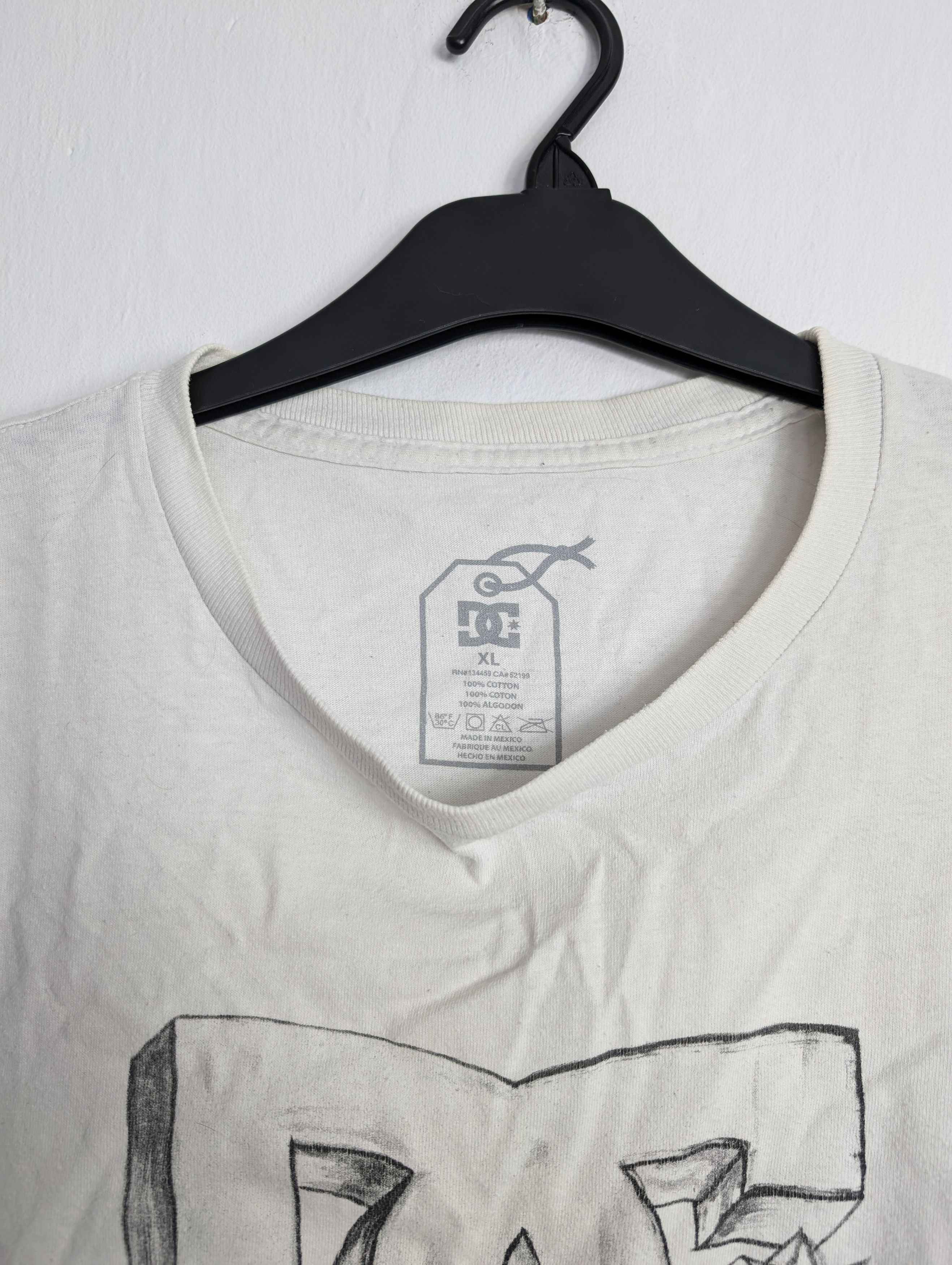 DC DC Shoes Sketch Logo Tee Skate Skateboarding Y2k Size US XL / EU 56 / 4 - 4 Thumbnail