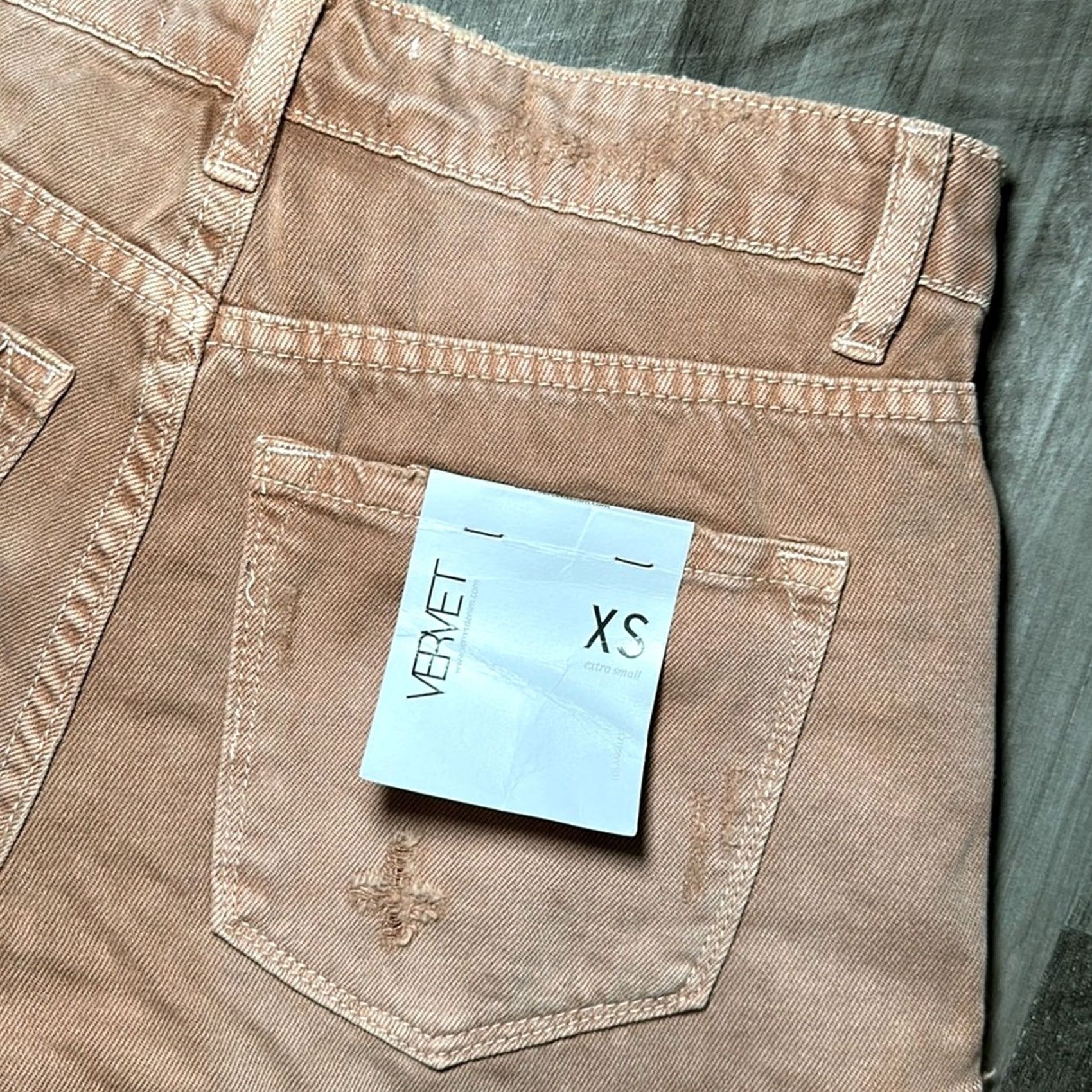 Vintage Vervet I Made You Look High Rise Frayed Distressed Denim Shorts XS Pink Women's Shorts XS Mauve Pink 90s? Size 26" / US 2 / IT 38 - 3 Thumbnail