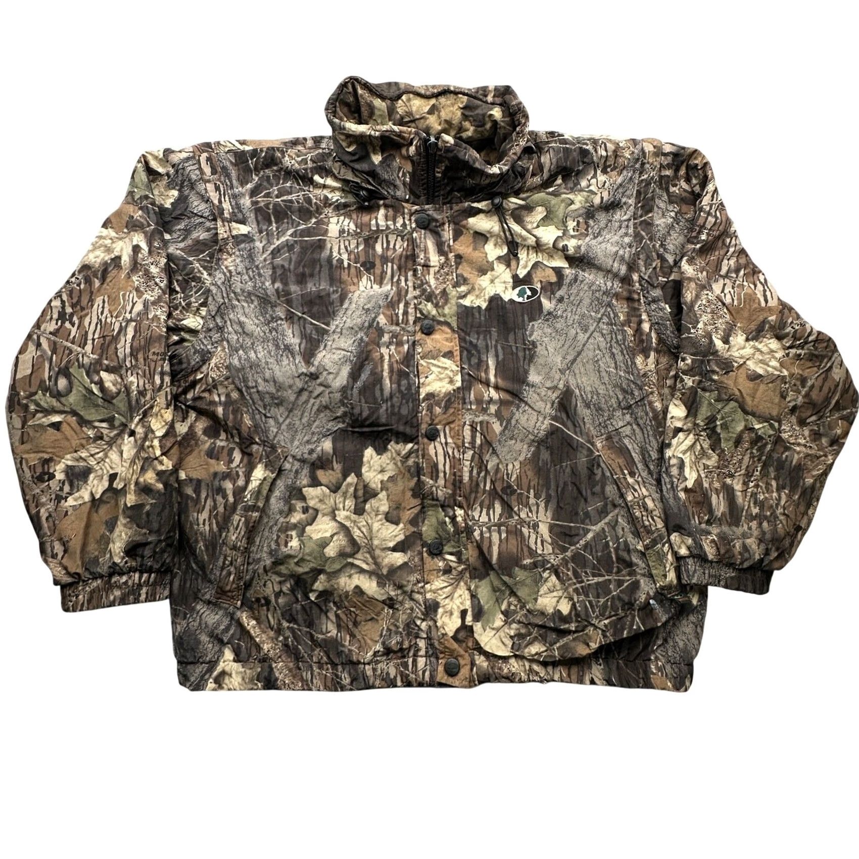 Vintage VINTAGE Mossy Oak Reversible Camouflage Fleece Hooded Jacket Mens XL Green Zipper Pockets Size US XL / EU 56 / 4 - 2 Thumbnail