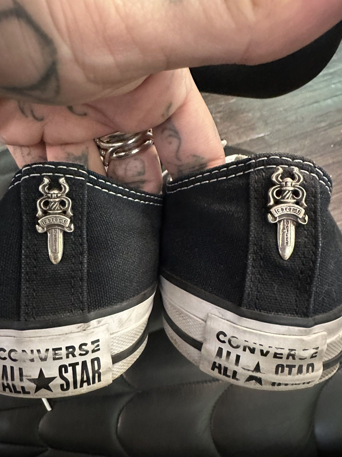 Chrome Hearts Chrome Hearts x Converse CROSS PATCH low top sneakers 9-10.5 Size US 9 / EU 42 - 6 Thumbnail