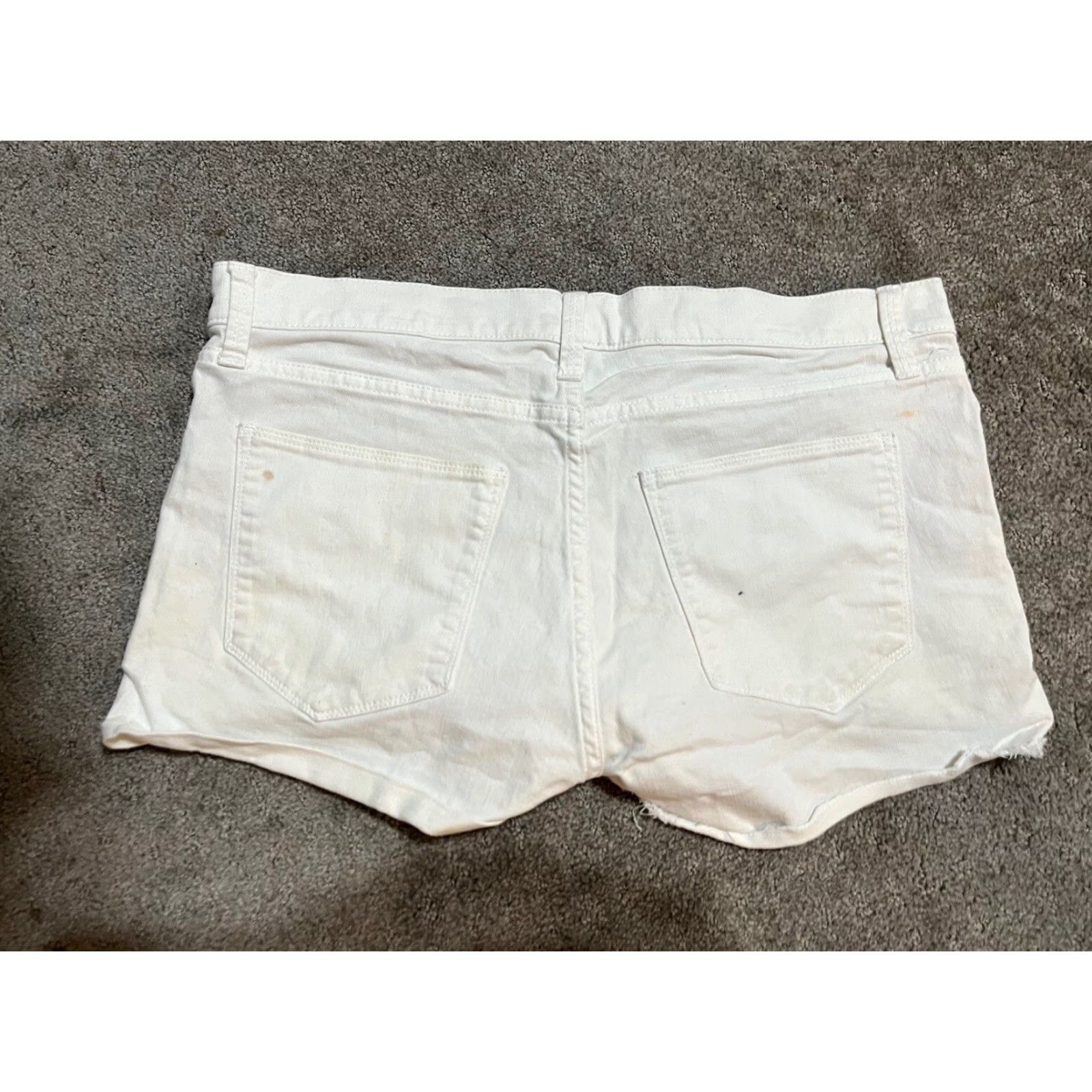 Gap VINTAGE GAP Women's Denim Shorts Summer Cut-Offs White Size 27 Casual Stretch Classic Size 27" / US 4 / IT 40 - 2 Thumbnail