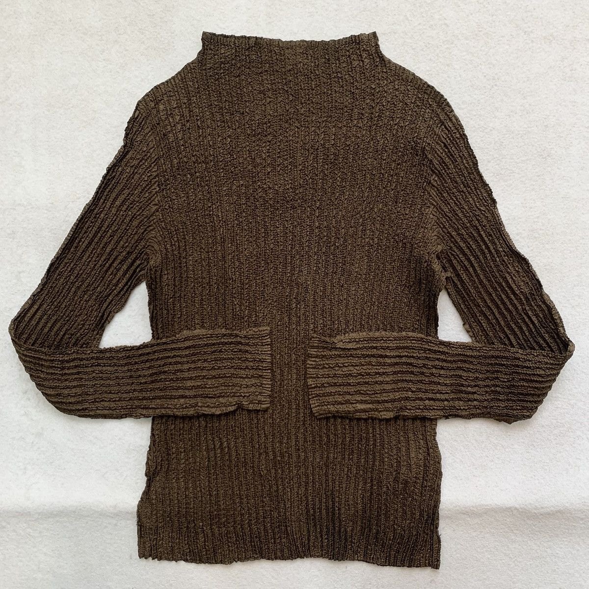 Other Peplum By Yoshiki Hishinuma Crinkled Pleated Long Sleeve Top Size M / US 6-8 / IT 42-44 - 3 Thumbnail