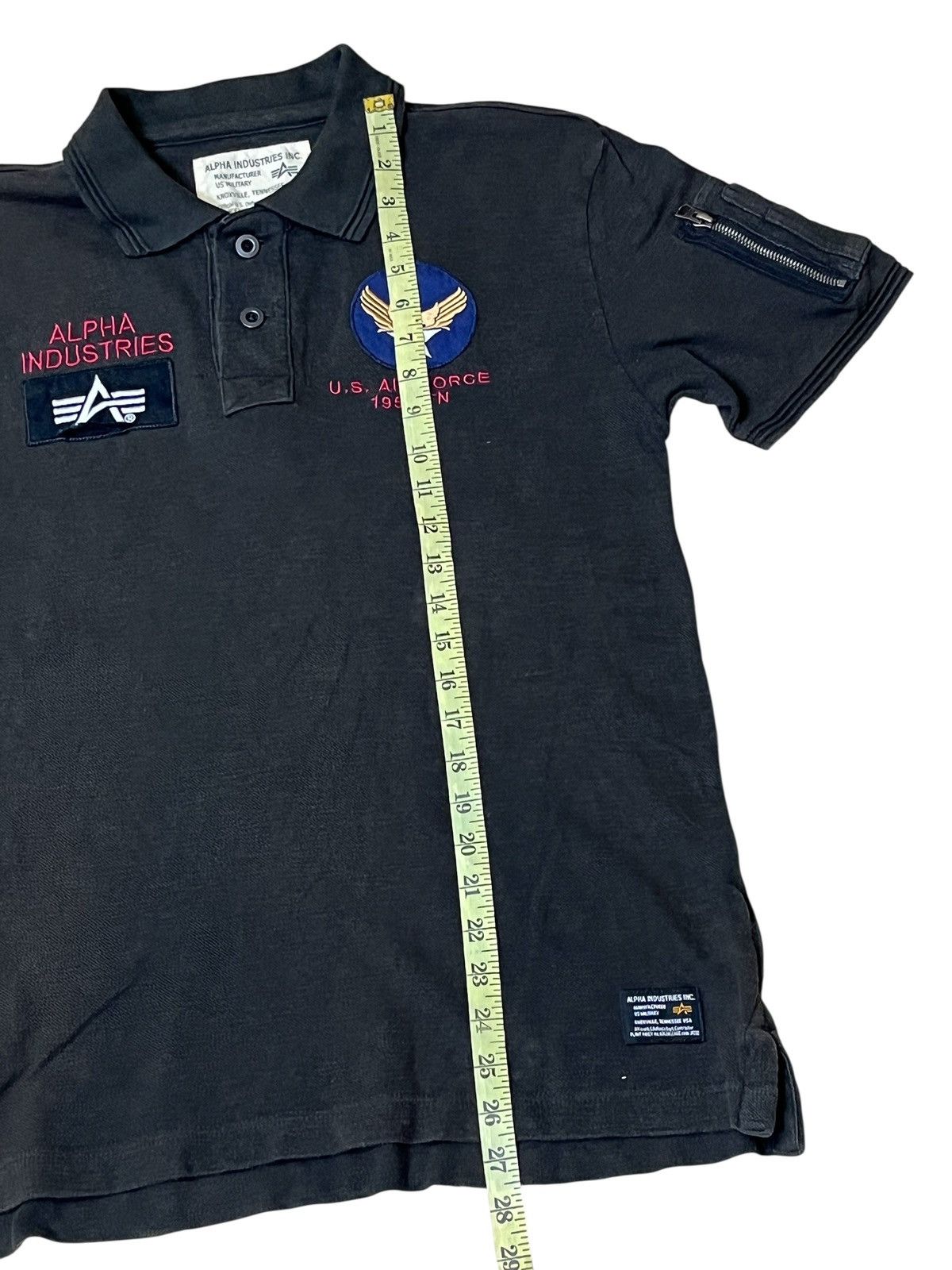 Alpha Industries Army🔥Vintage ALPHA INDUSTRIES u.s air force polo shirts Size US M / EU 48-50 / 2 - 13 Thumbnail