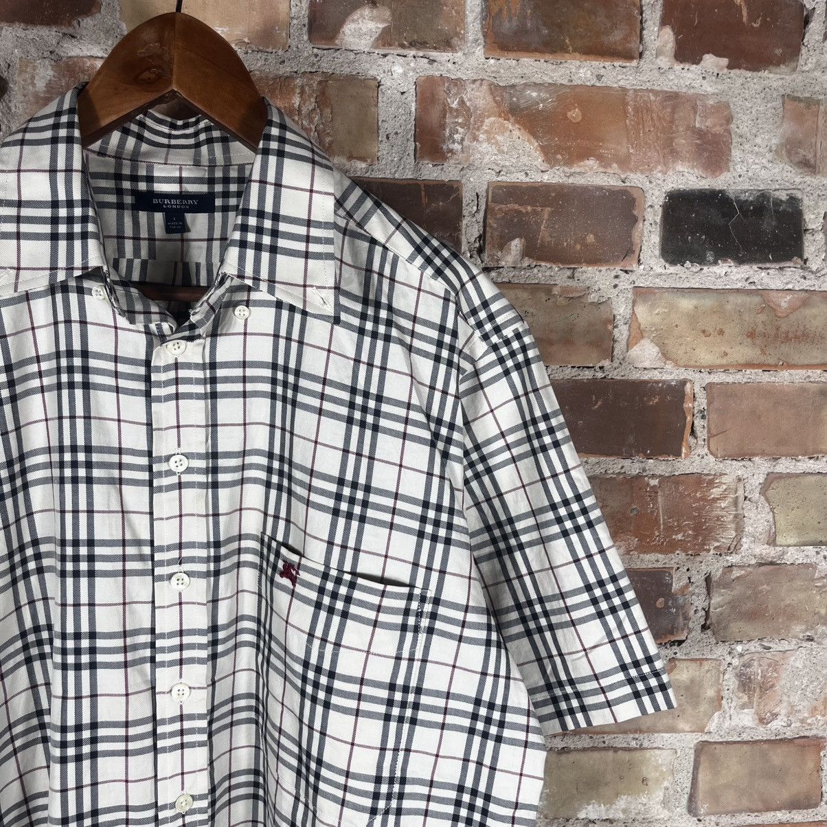 Burberry Vintage 00s Burberry London nova check shirt button up tee Size US XL / EU 56 / 4 - 3 Thumbnail