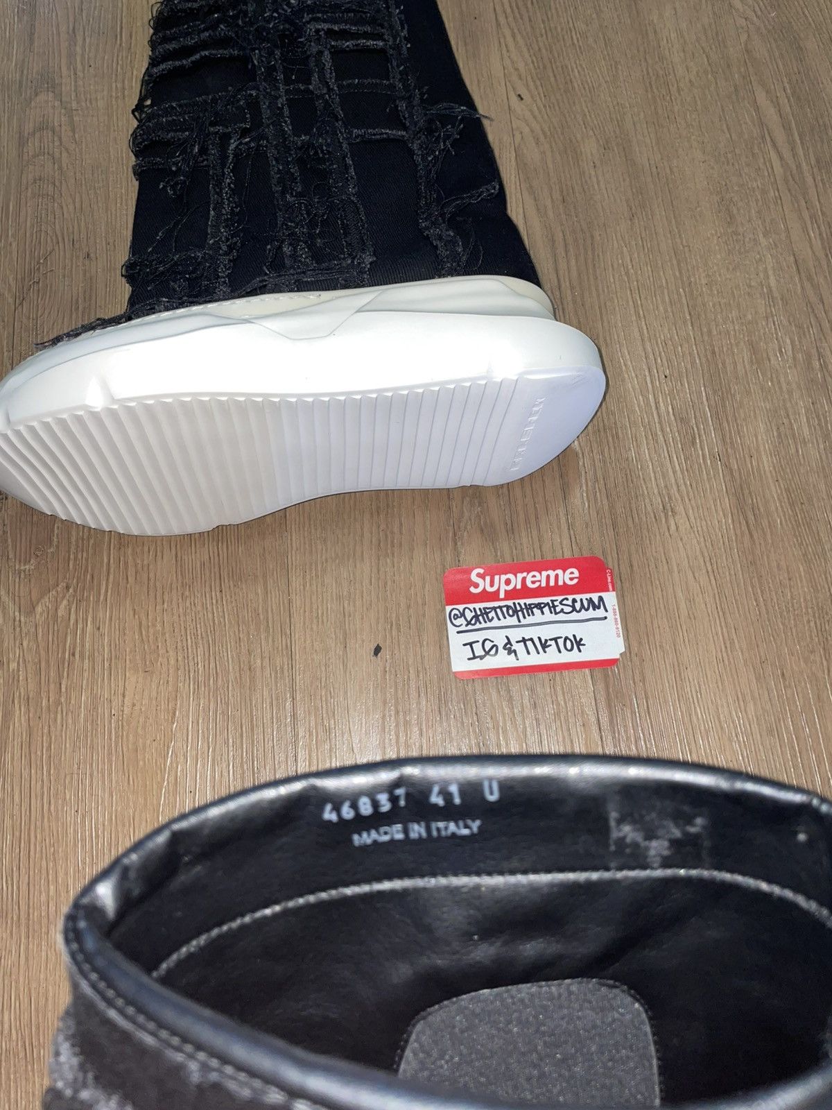 Rick Owens Drkshdw Rick Owens DRKSHDW Black Slashed Fogachine Boots Size US 8 / EU 41 - 2 Thumbnail