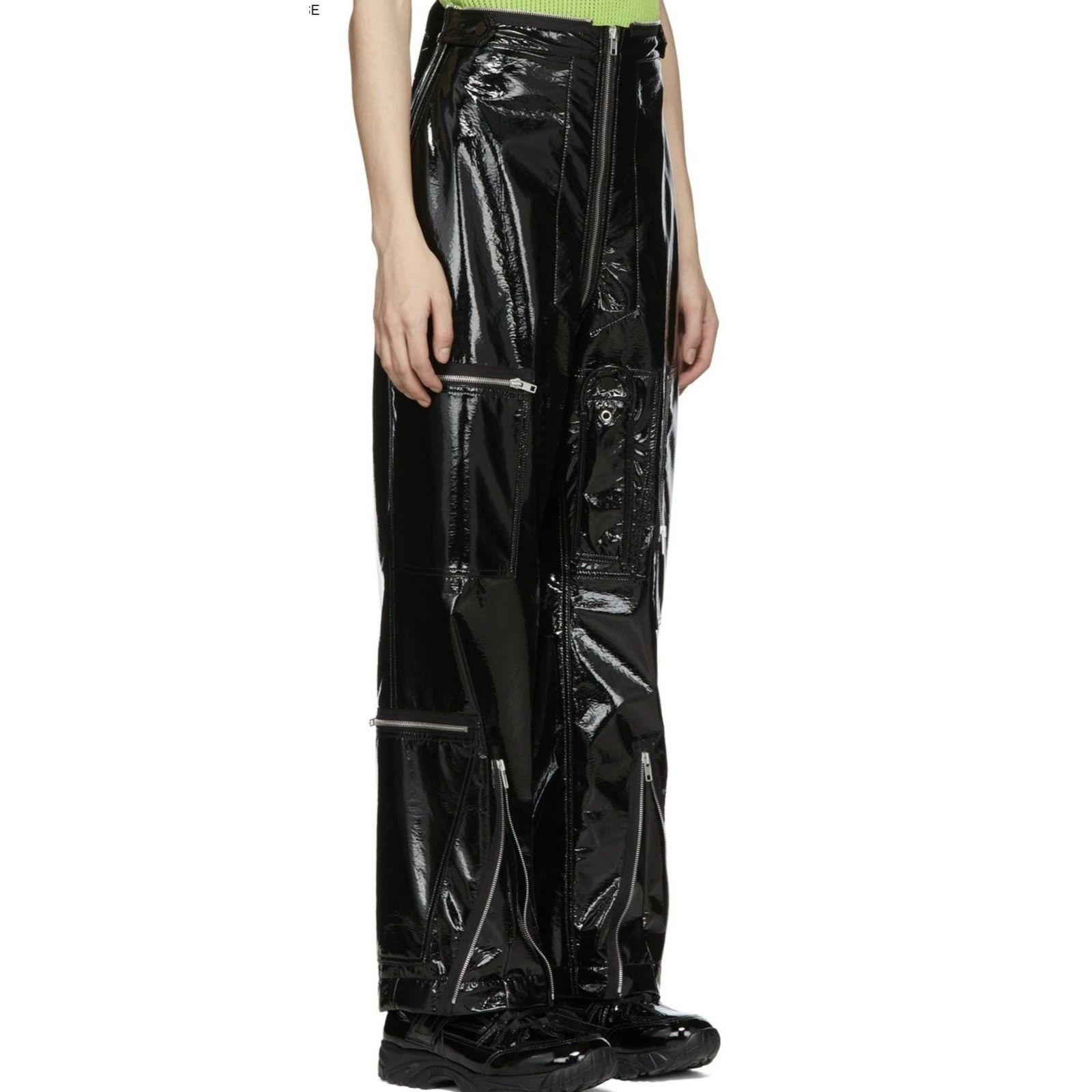 Maison Margiela Maison Margiela Shiny Patent Leather Coated Zip Trouser Size US 32 / EU 48 - 2 Thumbnail