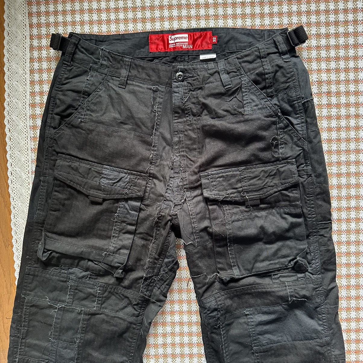 Supreme x Junya Watanabe CDG MAN Black Patchwork Cargo Pants