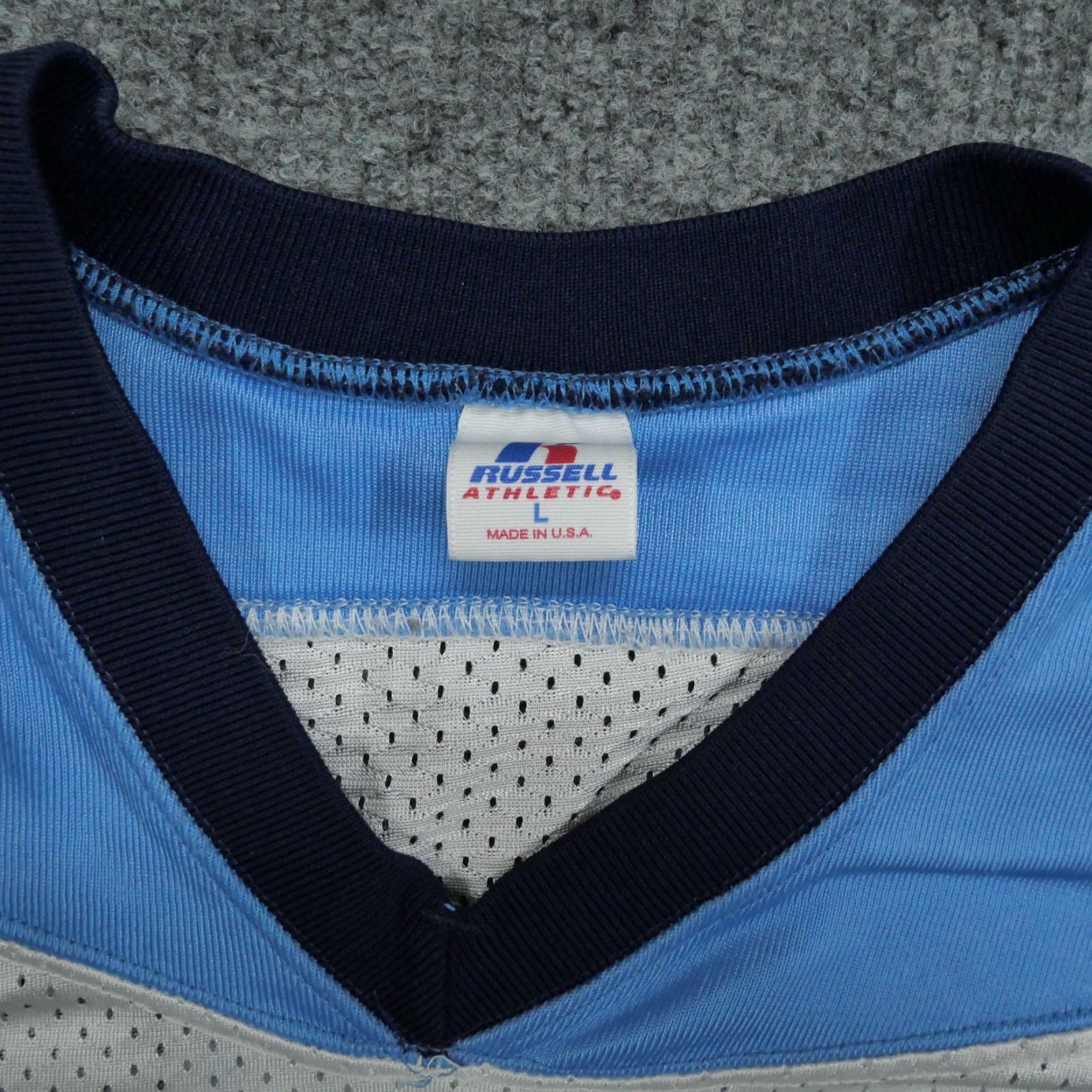 Russell Athletic VINTAGE Russell Athletic Jersey Mens Large White Blue Football Huskies Adult 90s Size US L / EU 52-54 / 3 - 4 Thumbnail