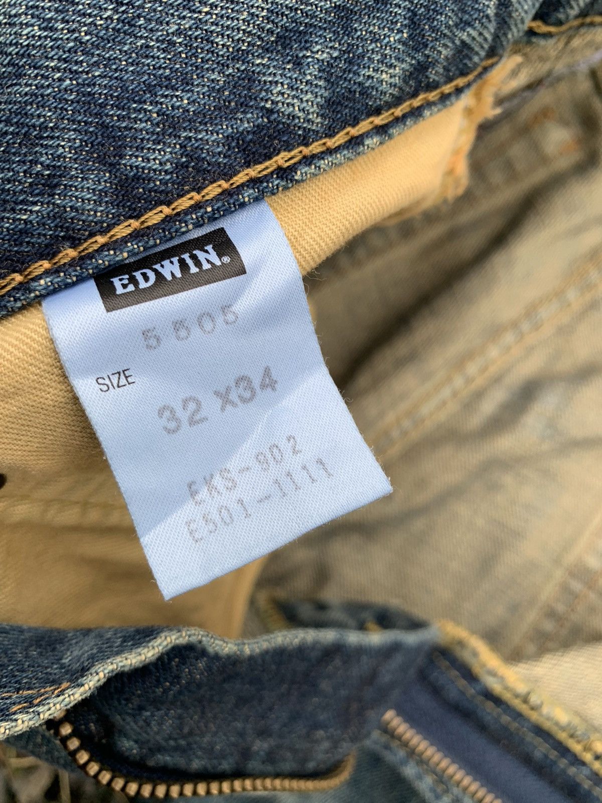 Kapital VINTAGE EDWIN 505 SELVEDGE BAGGY RUSTY DISTRESSED DENIM Size US 32 / EU 48 - 22 Thumbnail