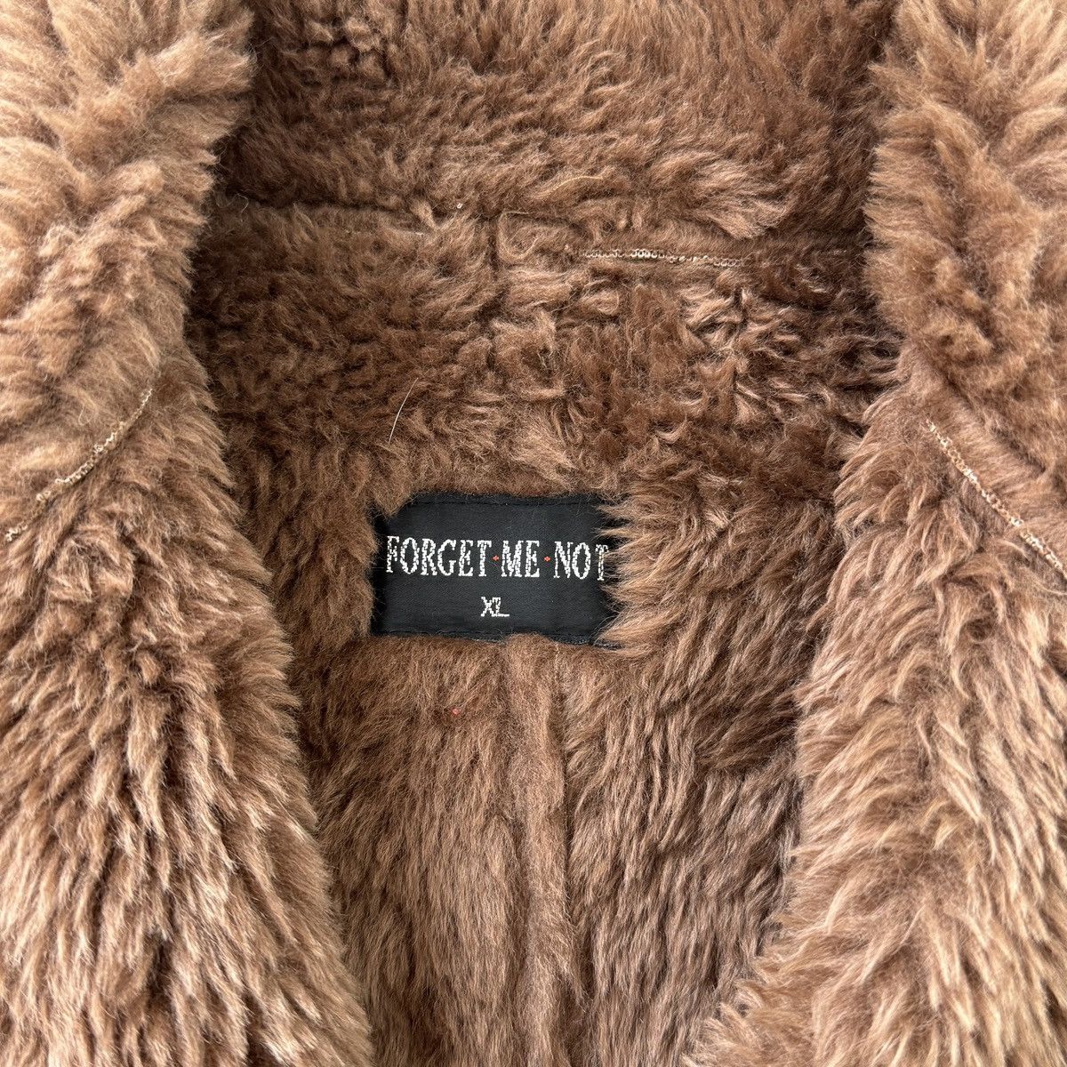 20471120 Japanese Style Faded/Washed Faux Fur Sheepskin Jacket Size XL / US 12-14 / IT 48-50 - 10 Thumbnail