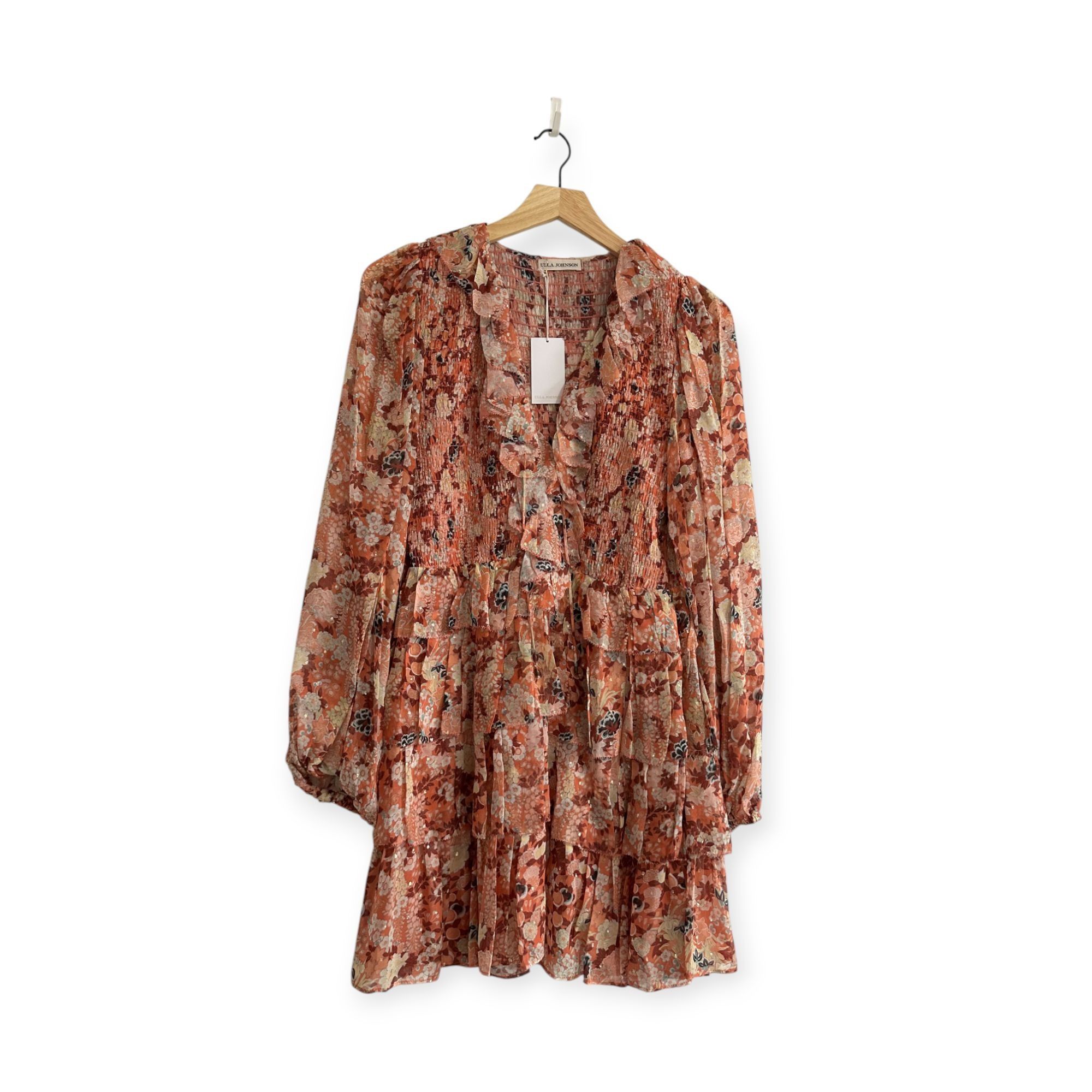 Ulla Johnson ULLA JOHNSON Silk Tamara Dress In Coral, Size 4, Nwt Size S / US 4 / IT 40 - 1 Thumbnail