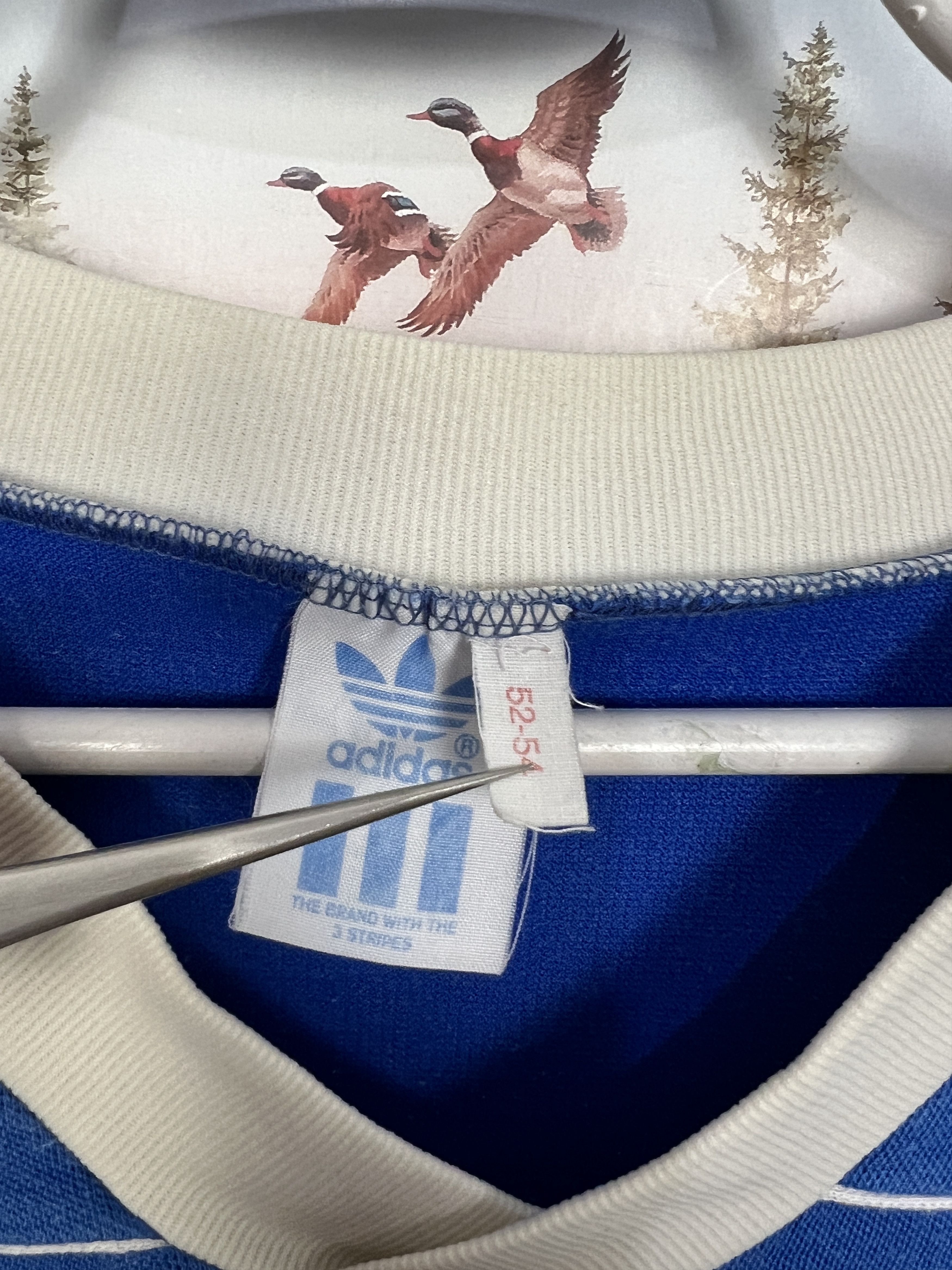 Adidas Vintage 80's Adidas Football Shirt Soccer Jersey Trikot Rare Size US L / EU 52-54 / 3 - 6 Thumbnail
