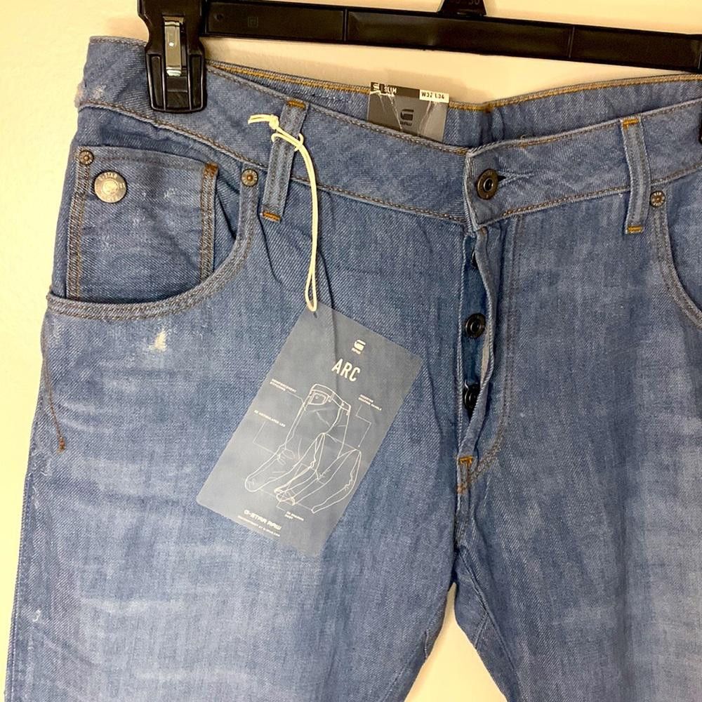 Designer G-Star RAW - NWT Slim - 32W34L - 100% Cotton - Light weight Size US 32 / EU 48 - 3 Thumbnail