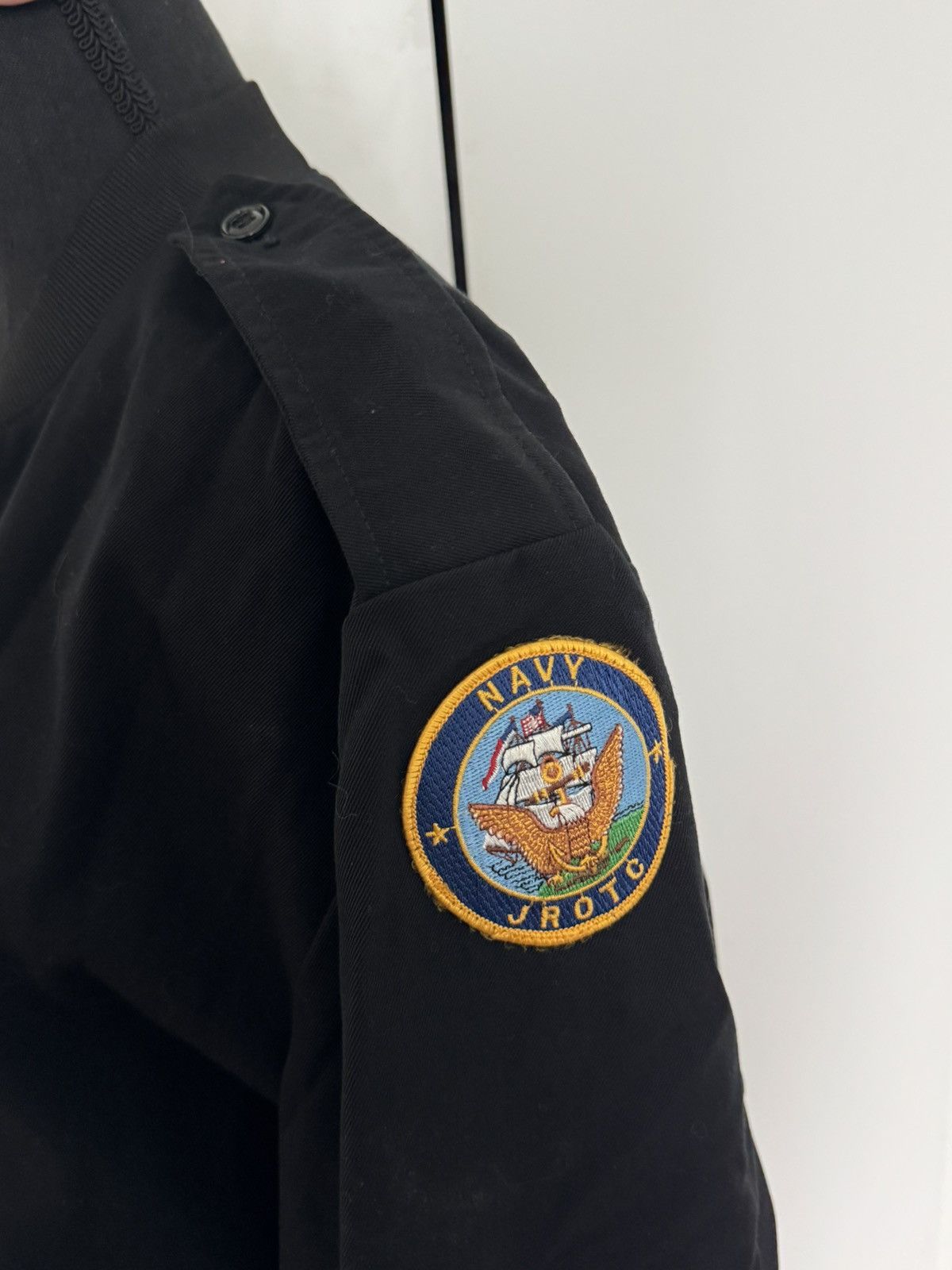 Vintage Black Vintage 90s Navy JROTC Bomber Jacket Size US M / EU 48-50 / 2 - 3 Thumbnail