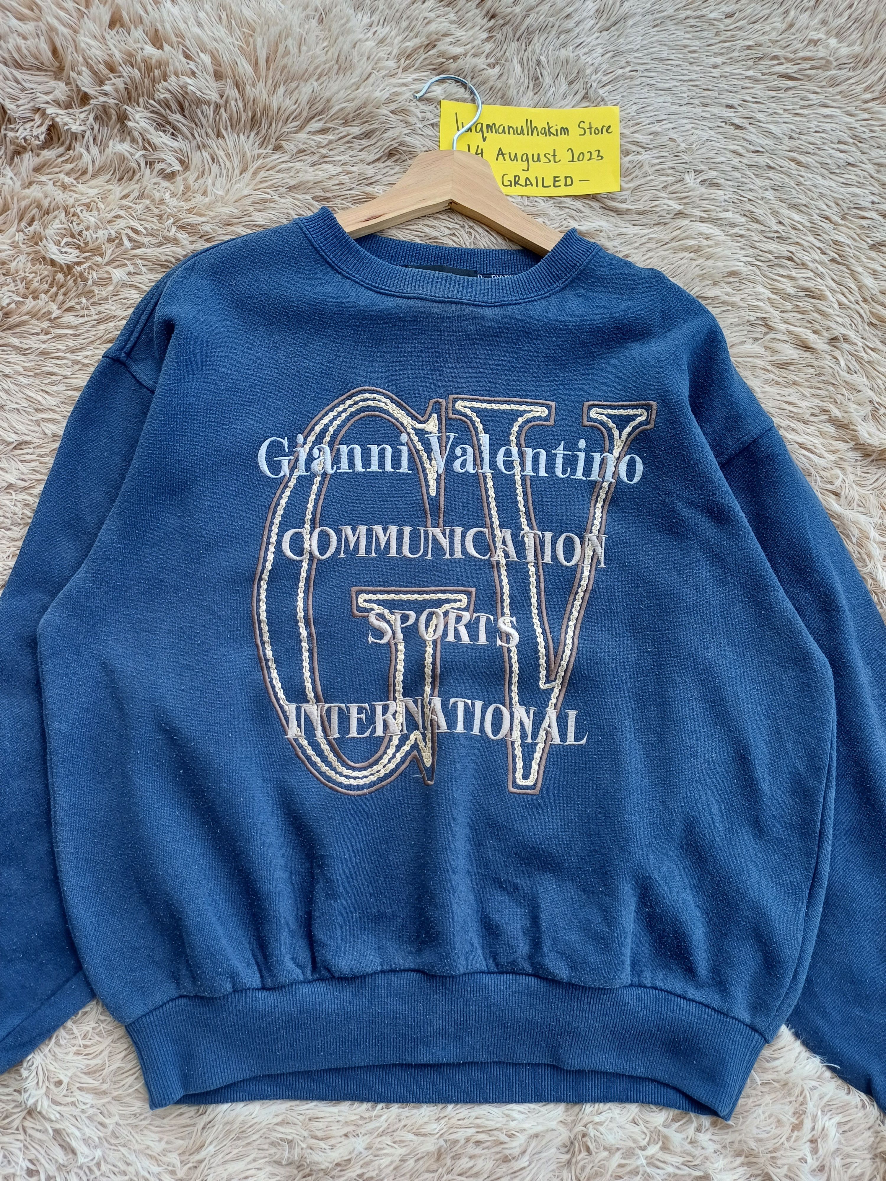 Gianni Valentino Rare Vintage Gianni Valentino Big Logo Spellout Sweater Size US L / EU 52-54 / 3 - 4 Thumbnail