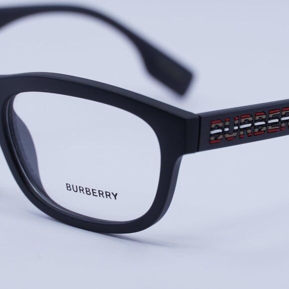Burberry Burberry BE2385U 3464 Eyeglasses Black 56mm Rectangle Frame Size ONE SIZE - 2 Thumbnail