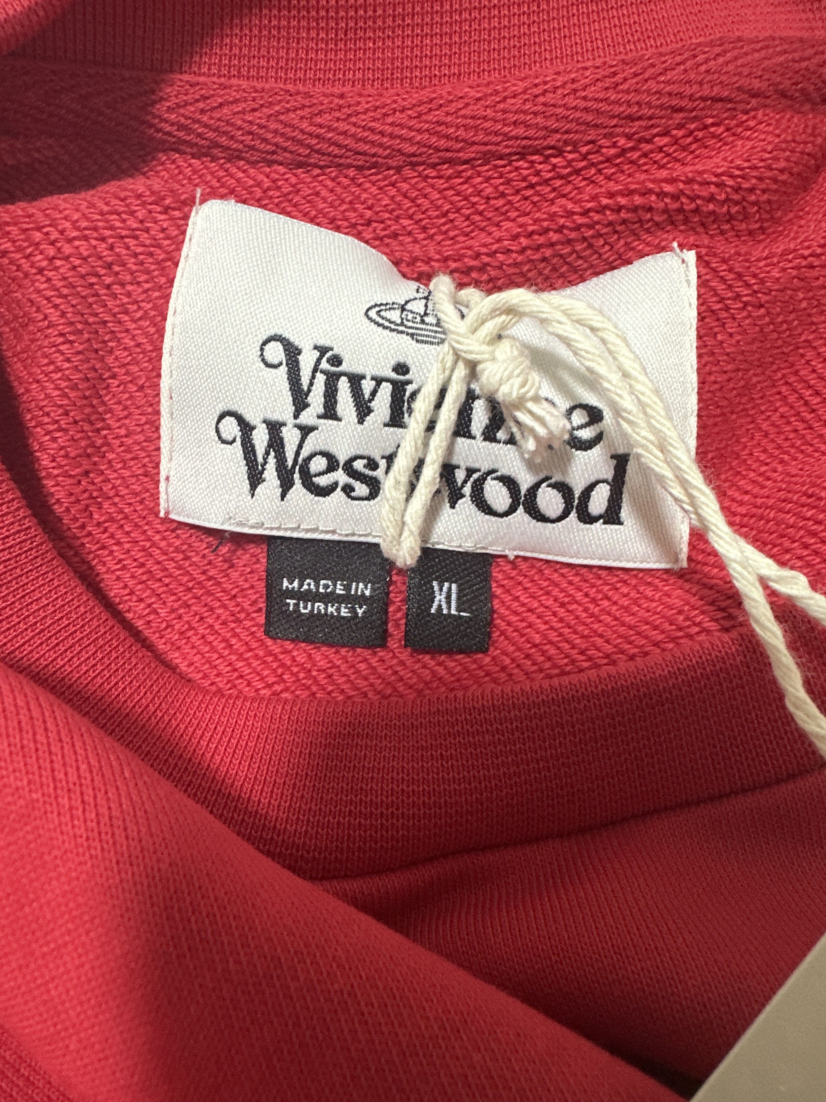 Vintage × Vivienne Westwood Vivienne Westwood Orb Logo Sweatshirt Red Size XLarge Size US XL / EU 56 / 4 - 5 Thumbnail