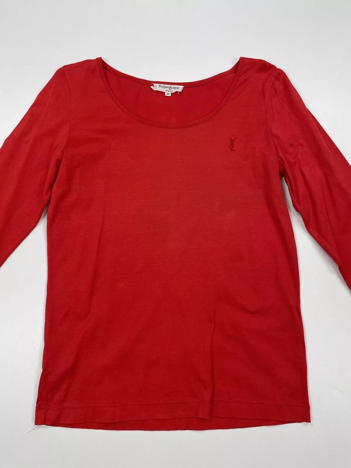 Yves Saint Laurent Vintage 1990s 90s YSL Yves Saint Laurent Top Long Sleeve Size XS / US 0-2 / IT 36-38 - 9 Thumbnail