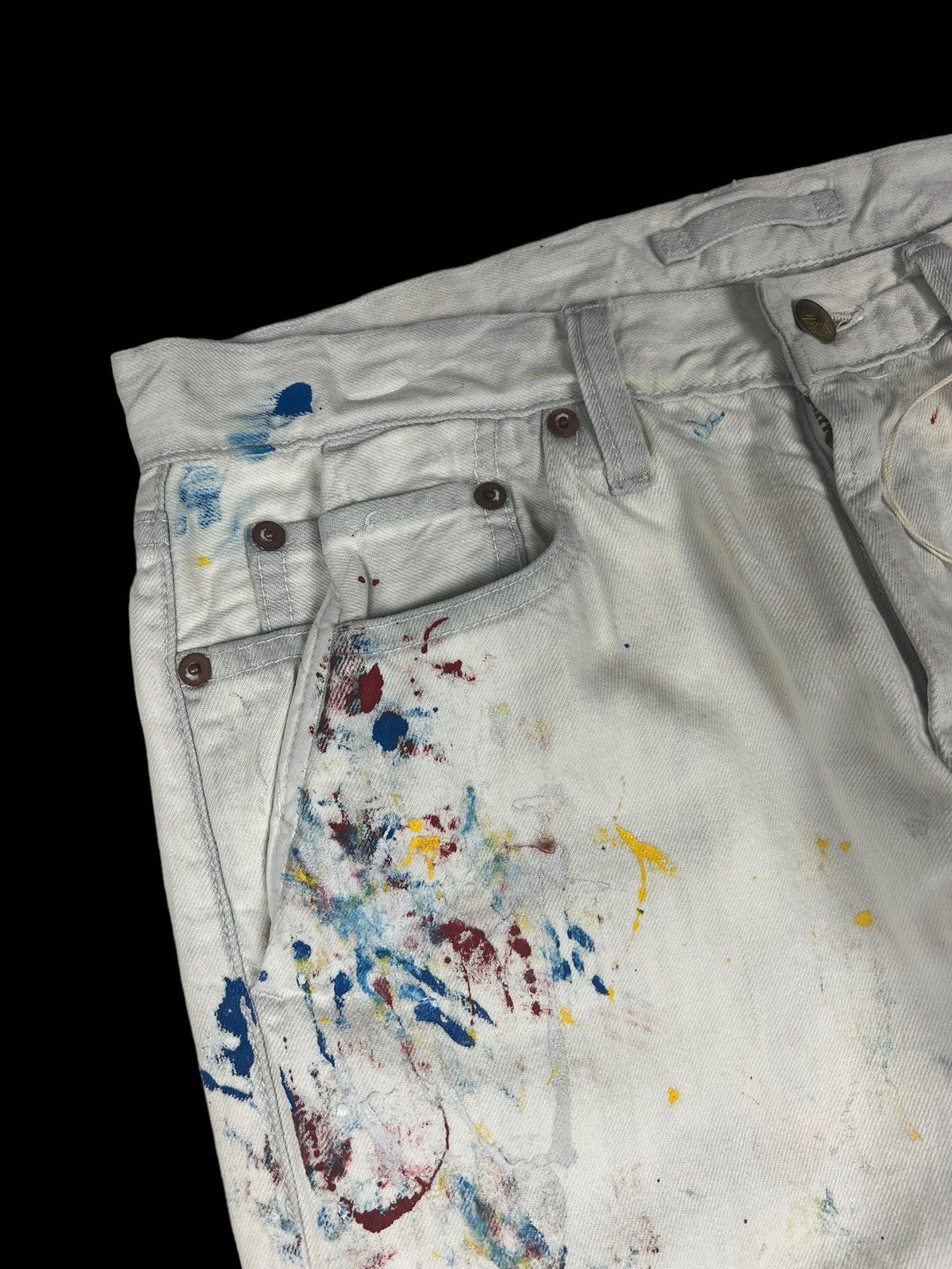 Maison MIHARA YASUHIRO Sample Miharayasuhiro Paint Splatter Denim Size US 32 / EU 48 - 5 Thumbnail