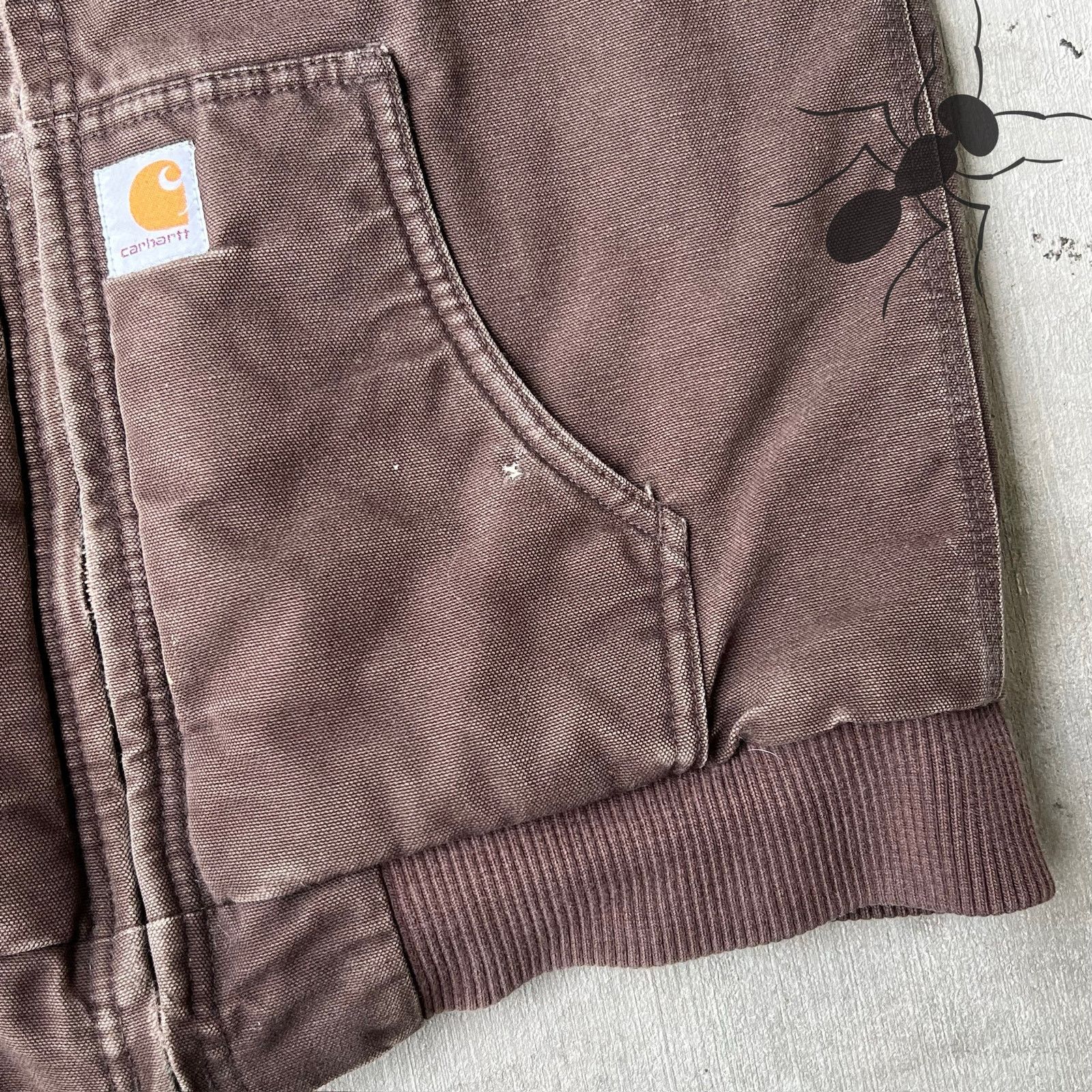 Carhartt × Vintage Carhartt YOUTH brown hooded work wear jacket Size US XS / EU 42 / 0 - 6 Thumbnail