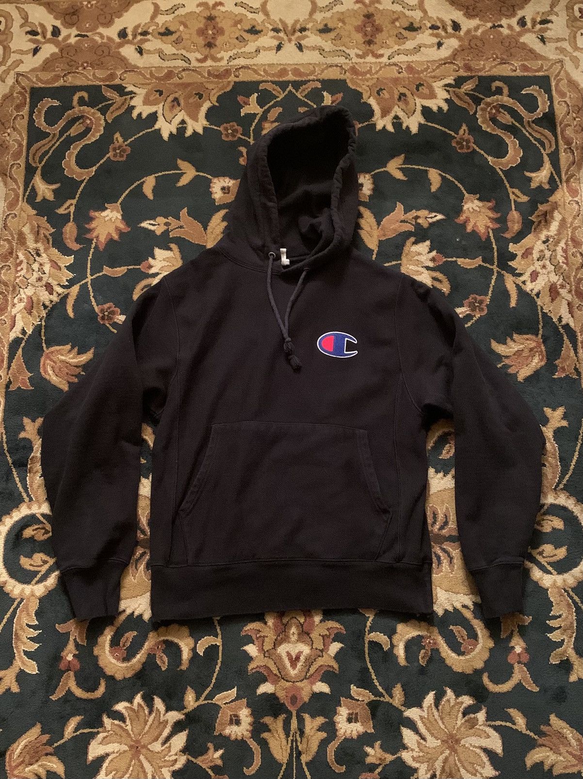 Champion Vintage Y2K Champion Reverse Weave Black Sportswear Hoodie Size US S / EU 44-46 / 1 - 1 Thumbnail