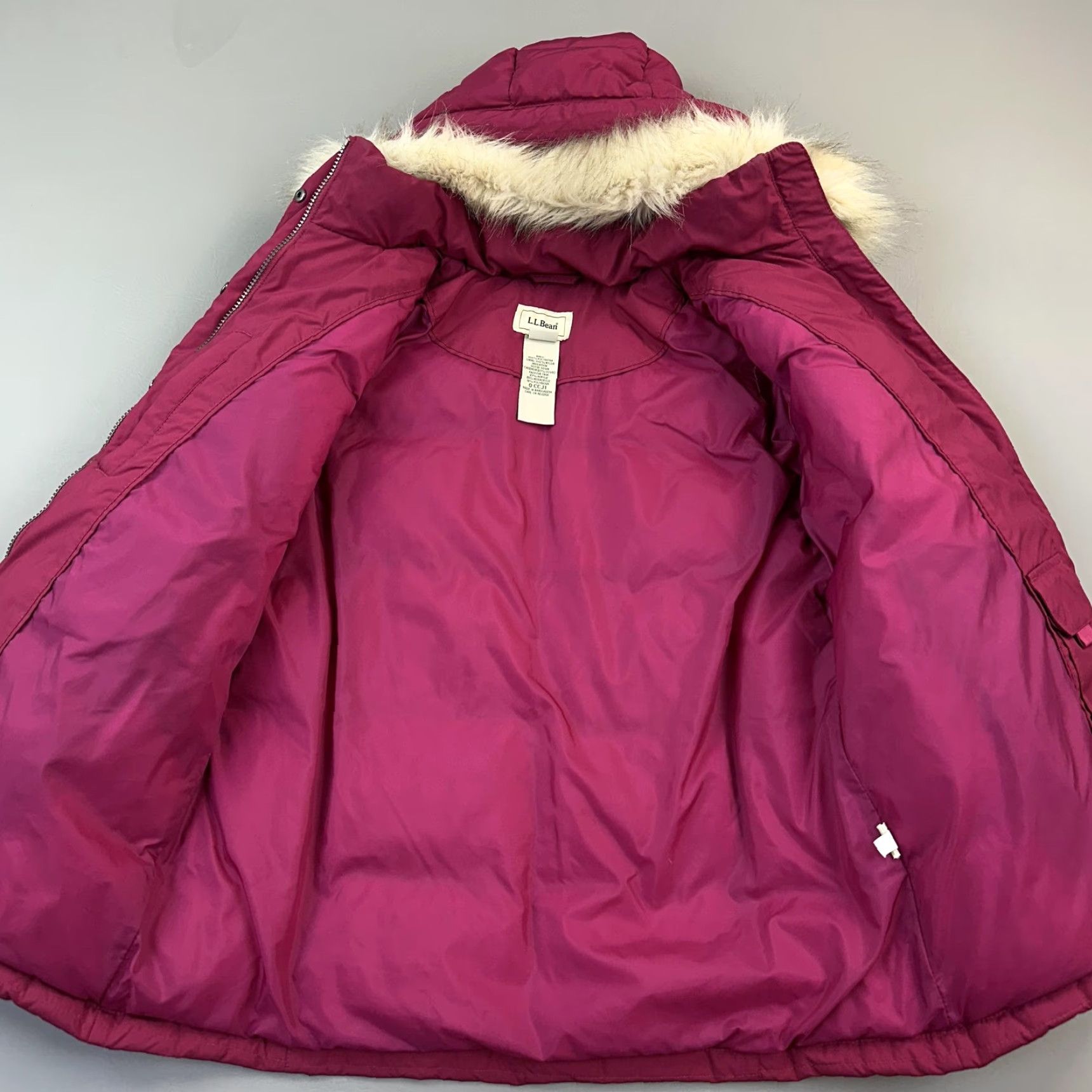 Vintage LL Bean Jacket Women's Small Pink Goose Down Puffer Hooded Outdoor Size S / US 4 / IT 40 - 4 Thumbnail