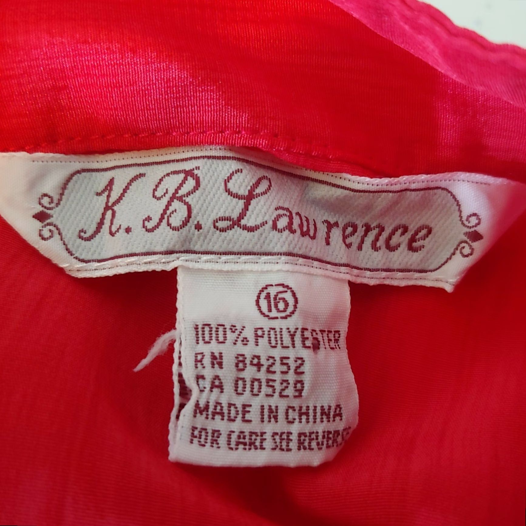 Vintage VINTAGE KB Lawrence Womens Blouse High Neck Red 16 Secretary Shirt Women Size XXL / US 16-18 / IT 52-54 - 7 Thumbnail