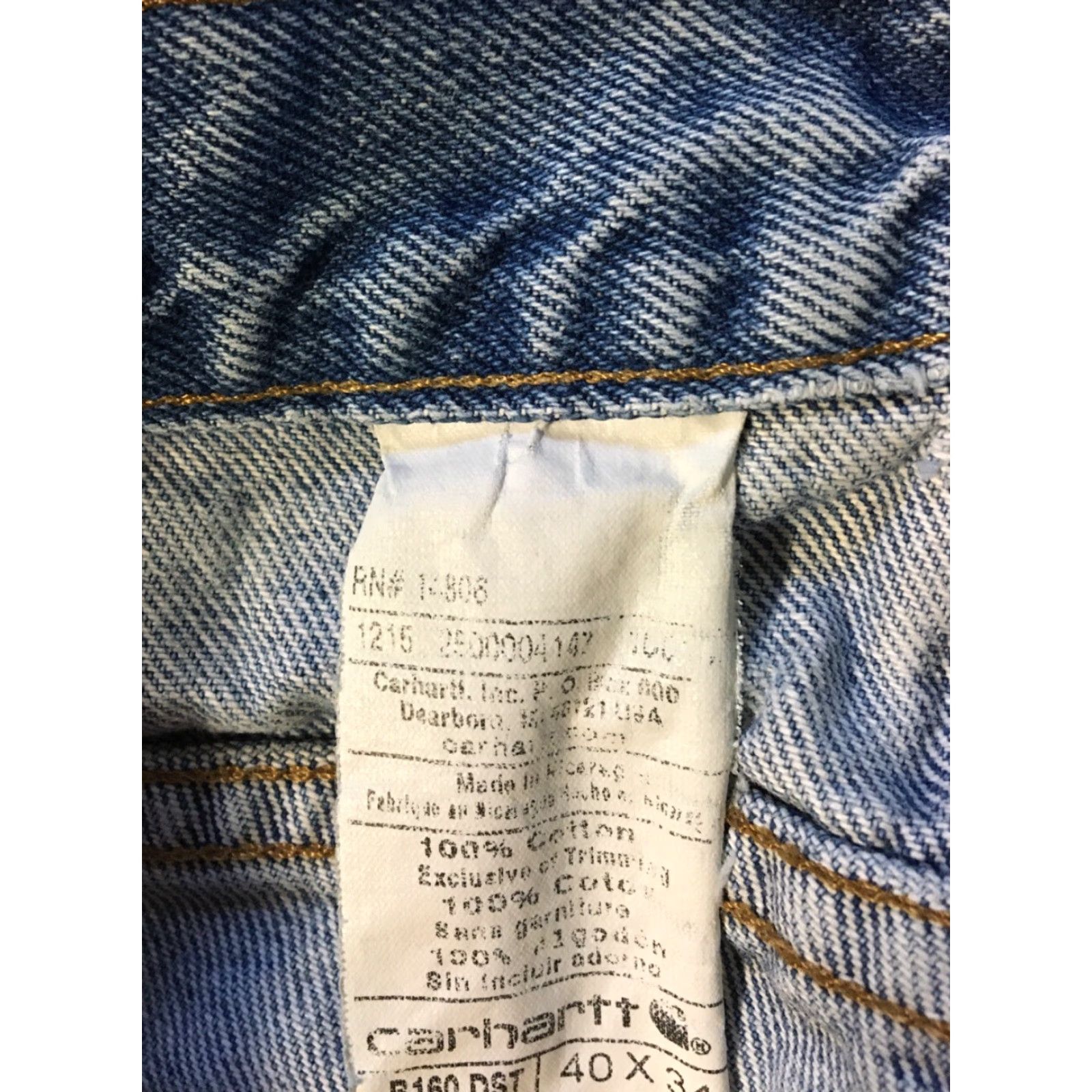 Carhartt VINTAGE Carhartt Jeans 37 33 Blue 90s Grunge Biker Work Straight Mens Size US 37 - 7 Thumbnail