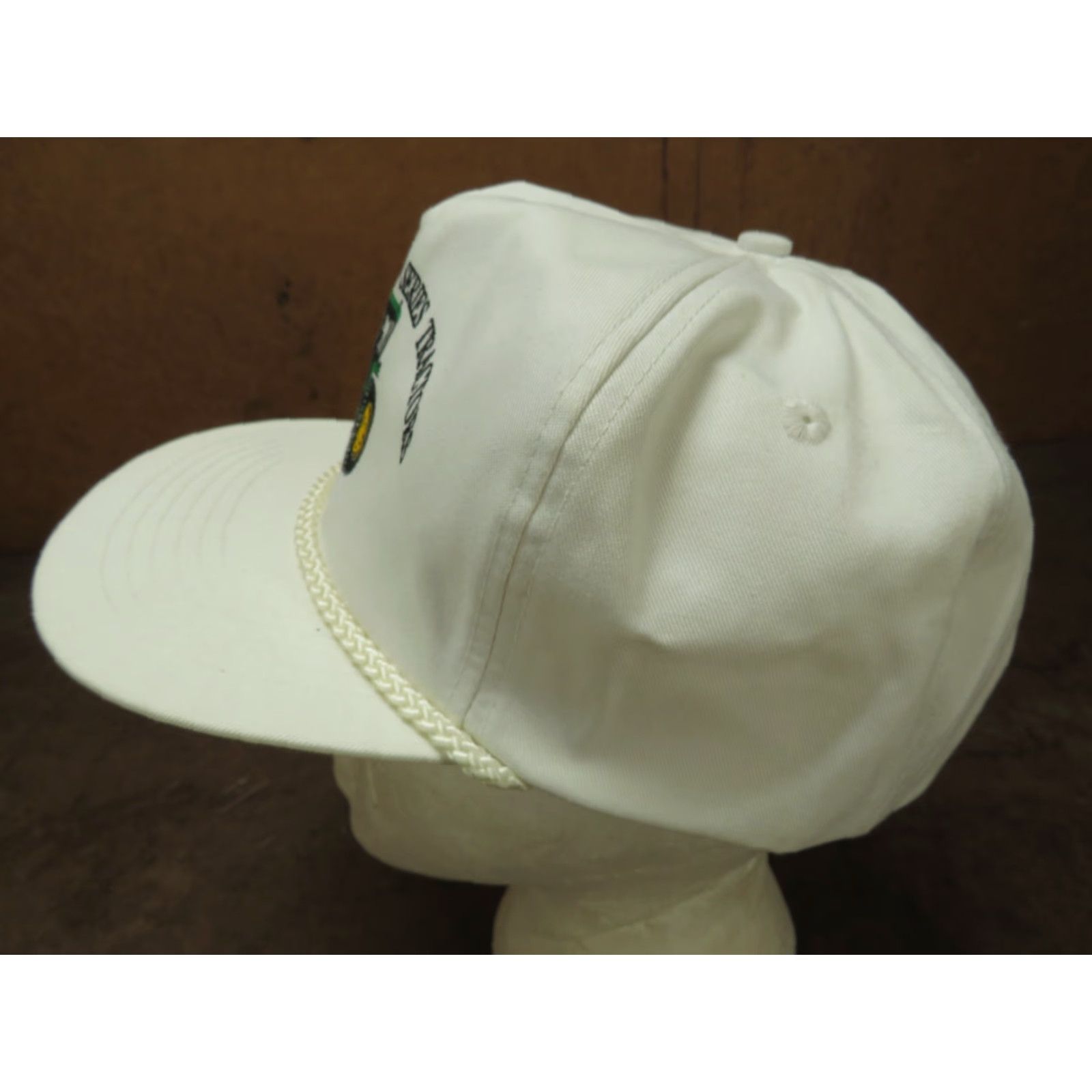 John Deere VINTAGE HaT Trucker Cap Hat Green John Deere JD 6000/7000 series Advertising 1980s Adjustable Snapback Mens/Boys? Size ONE SIZE - 3 Thumbnail