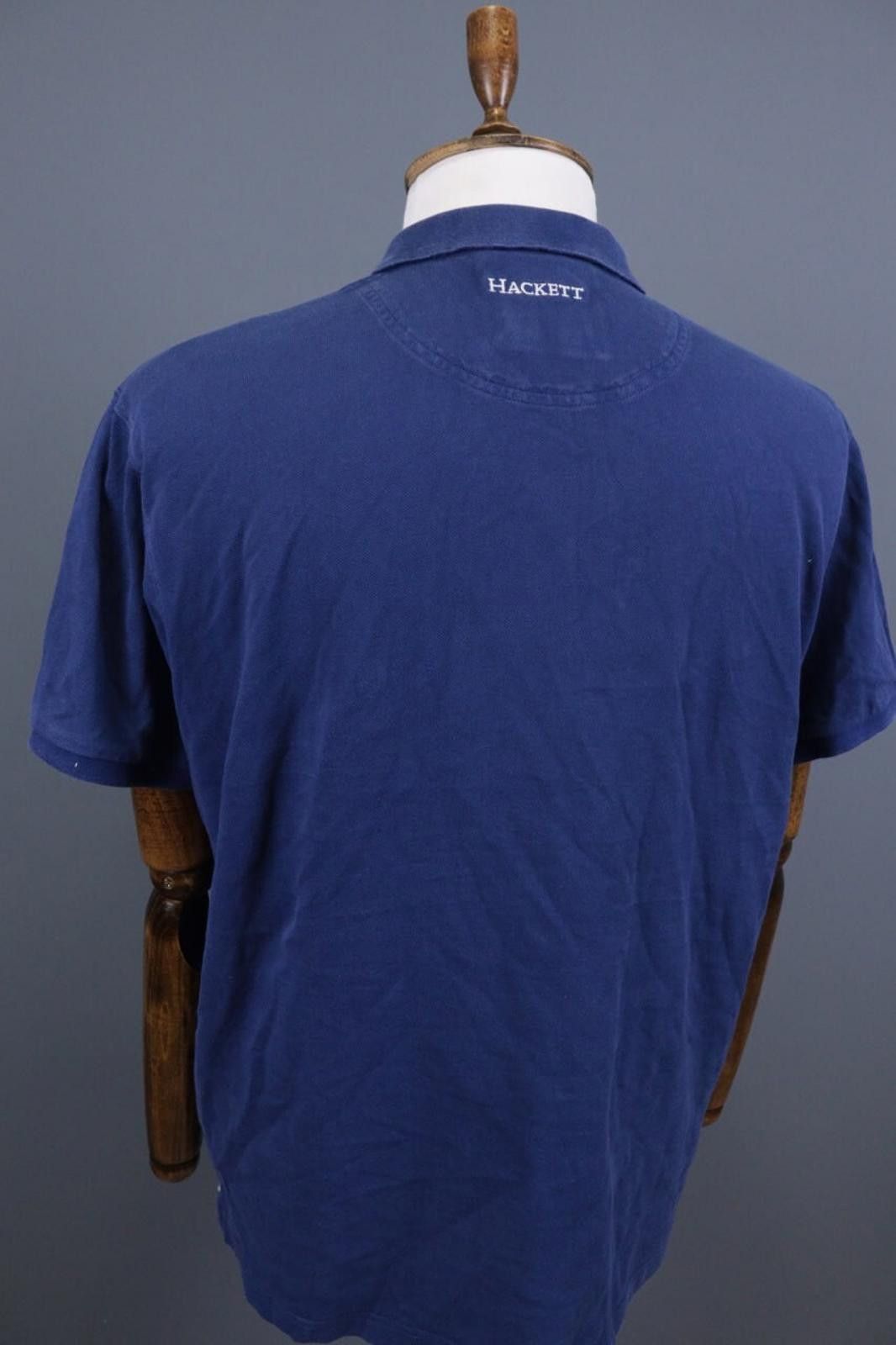 Designer Hackett London Tailored Fit Blue Polo Shirt Size 2XL Size US XXL / EU 58 / 5 - 12 Thumbnail
