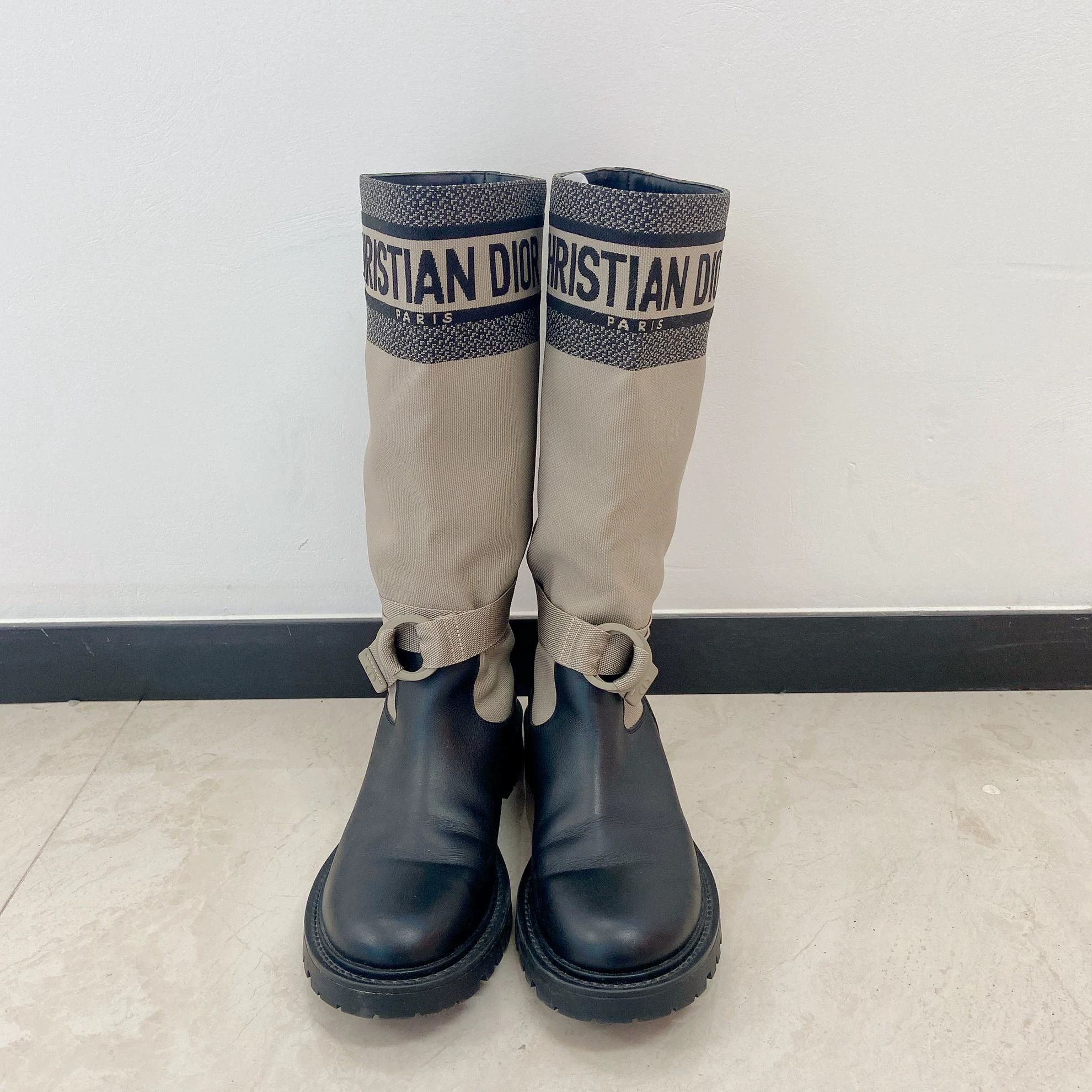 Dior Christian Dior Khaki Knight Mid-Calf Boot 39 1774 Size US 8.5 / IT 38.5 - 2 Thumbnail