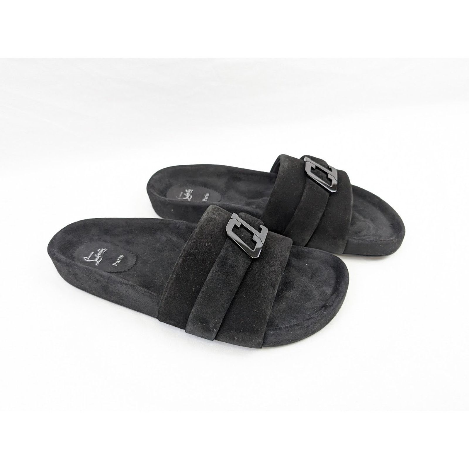 Christian Louboutin o1rshd1 Crosta Varsimule Bizz Flat in Black Size US 13 / EU 46 - 14 Thumbnail