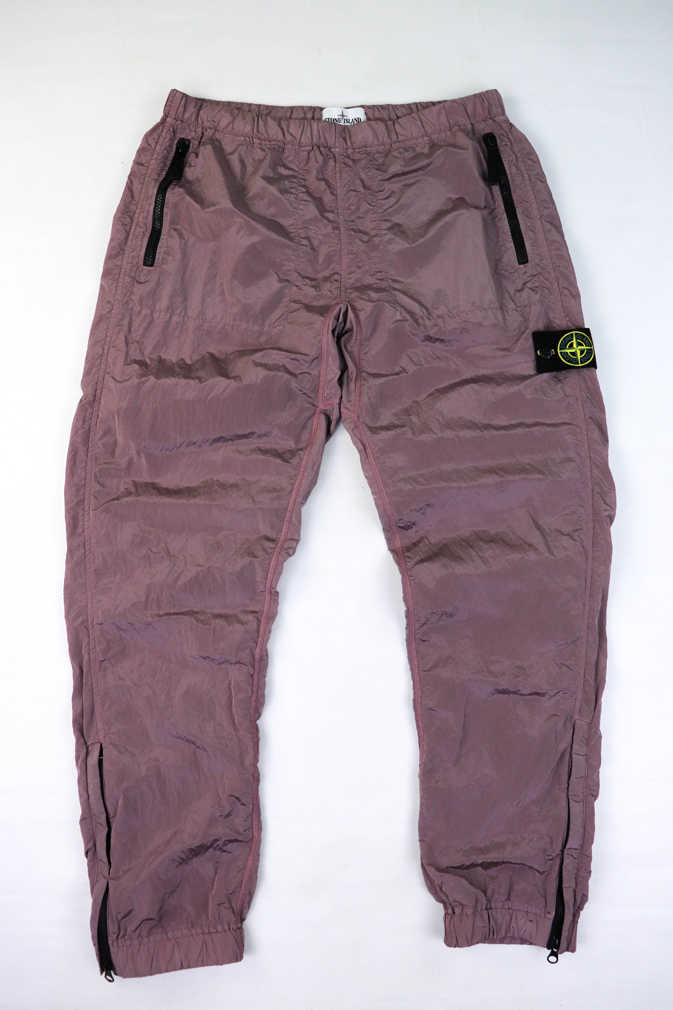 Stone Island Stone Island Pink Mocha Mousse Nylon Metal Track Pants Size US 32 / EU 48 - 1 Preview