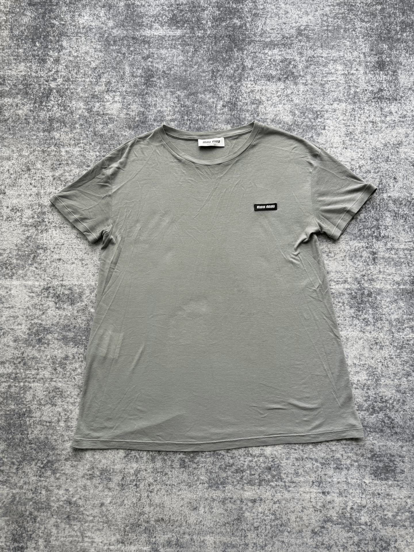 Miu Miu Miu Miu Gray T-Shirt S Women Size S / US 4 / IT 40 - 1 Thumbnail